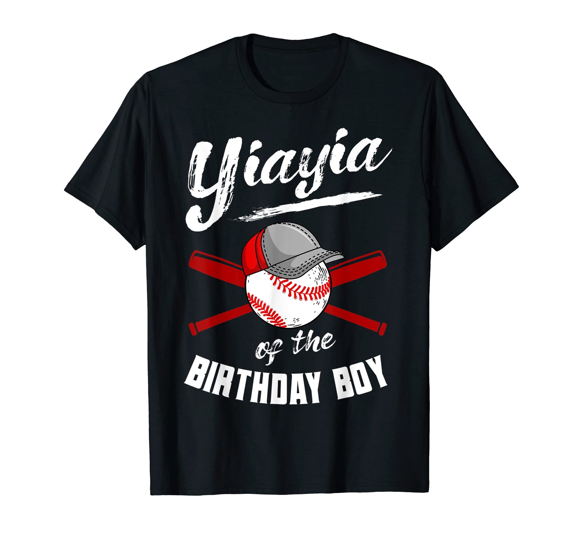 Yiayia Birthday Baseball Bday Party T-Shirt - Minimalist Print for Adults - T-Shirt, Sweatshirt, Hoodie