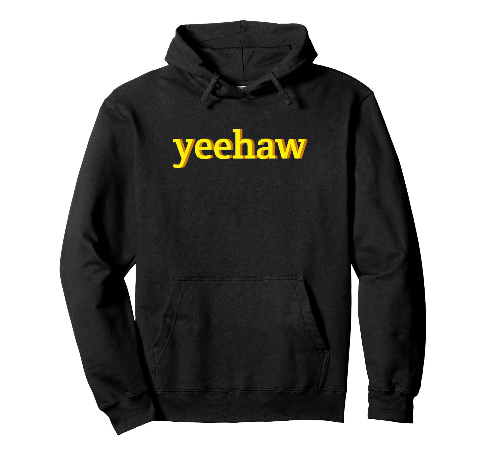 Yeehaw Yellow Typography Aesthetic Meme Hoodie - Trendy Graphic for Adults - T-Shirt, Sweatshirt, Hoodie