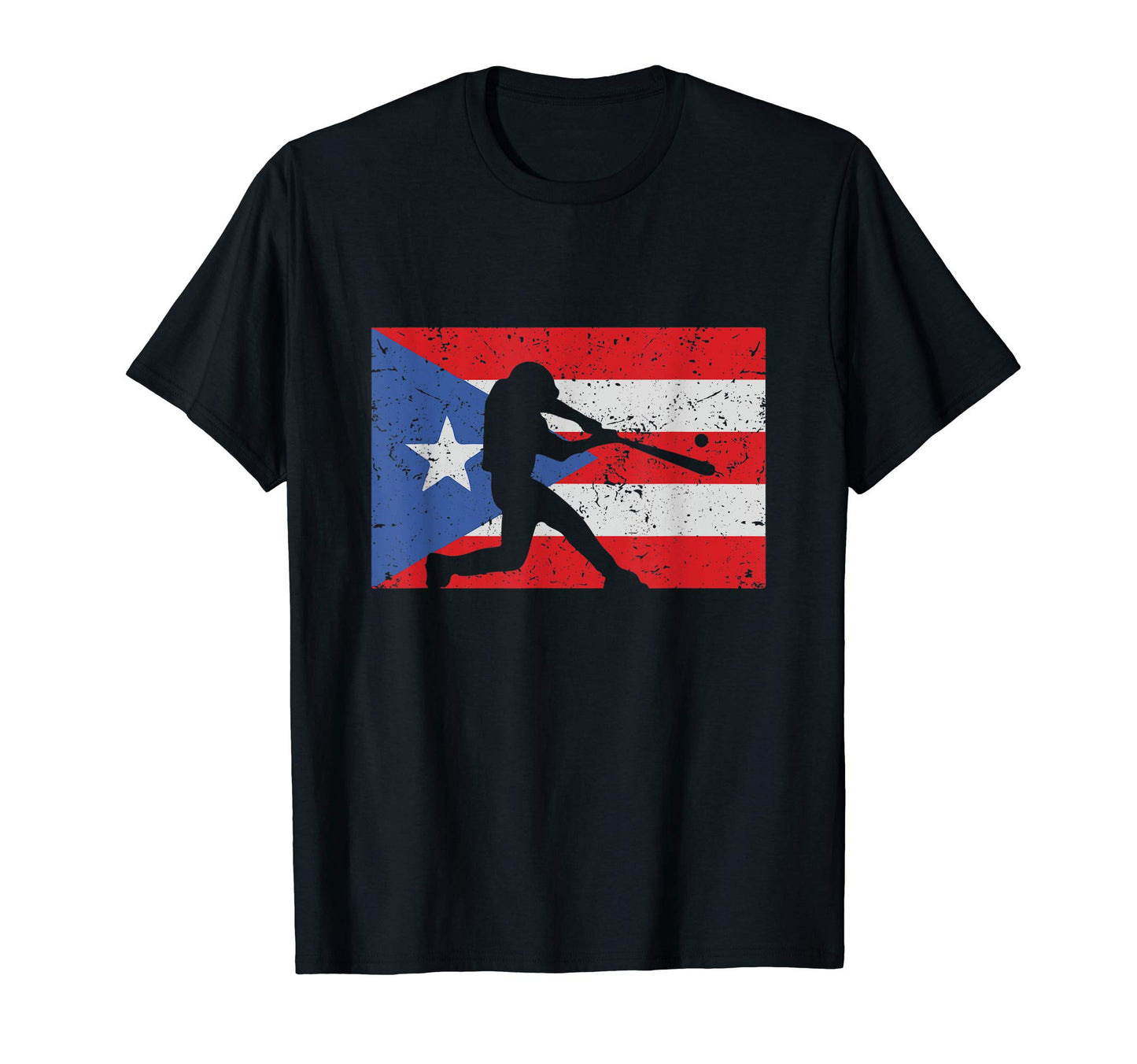 Baseball Puerto Rican Distressed T-Shirt - Casual Everyday Wear Men Women - T-Shirt, Sweatshirt, Hoodie