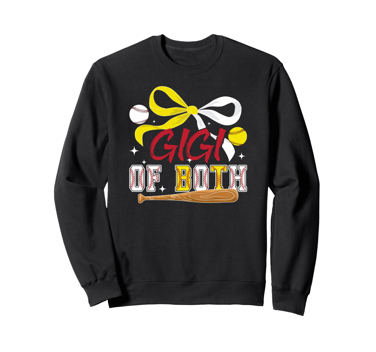 Gigi Both Coquette Baseball Softball Sweatshirt - Graphic Print for Adults - T-Shirt, Sweatshirt, Hoodie