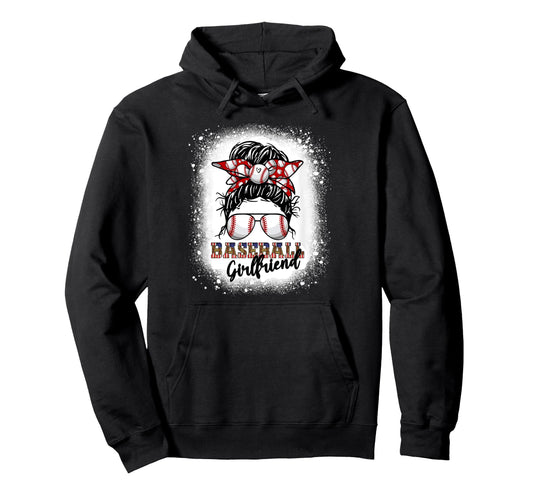 Baseball Girlfriend Messy Bun Hair Hoodie - Streetwear Style Men Women - T-Shirt, Sweatshirt, Hoodie