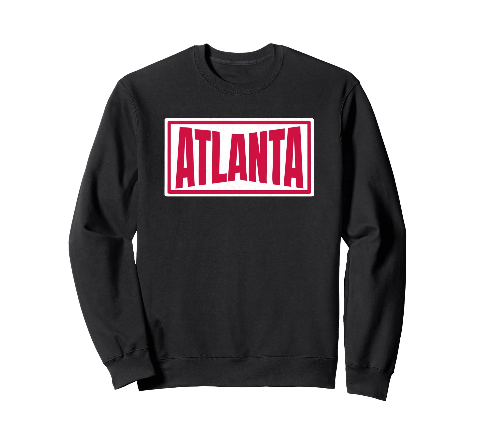Atlanta Georgia Red White Striped Sweatshirt - Graphic Print for Adults - T-Shirt, Sweatshirt, Hoodie