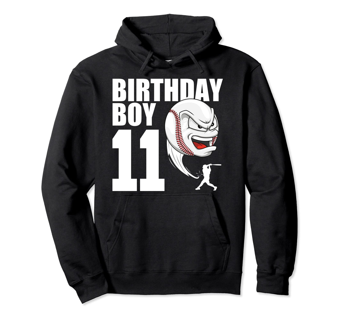 11 Year Old Baseball Birthday Party Hoodie - Fun Novelty Design for Adults - T-Shirt, Sweatshirt, Hoodie