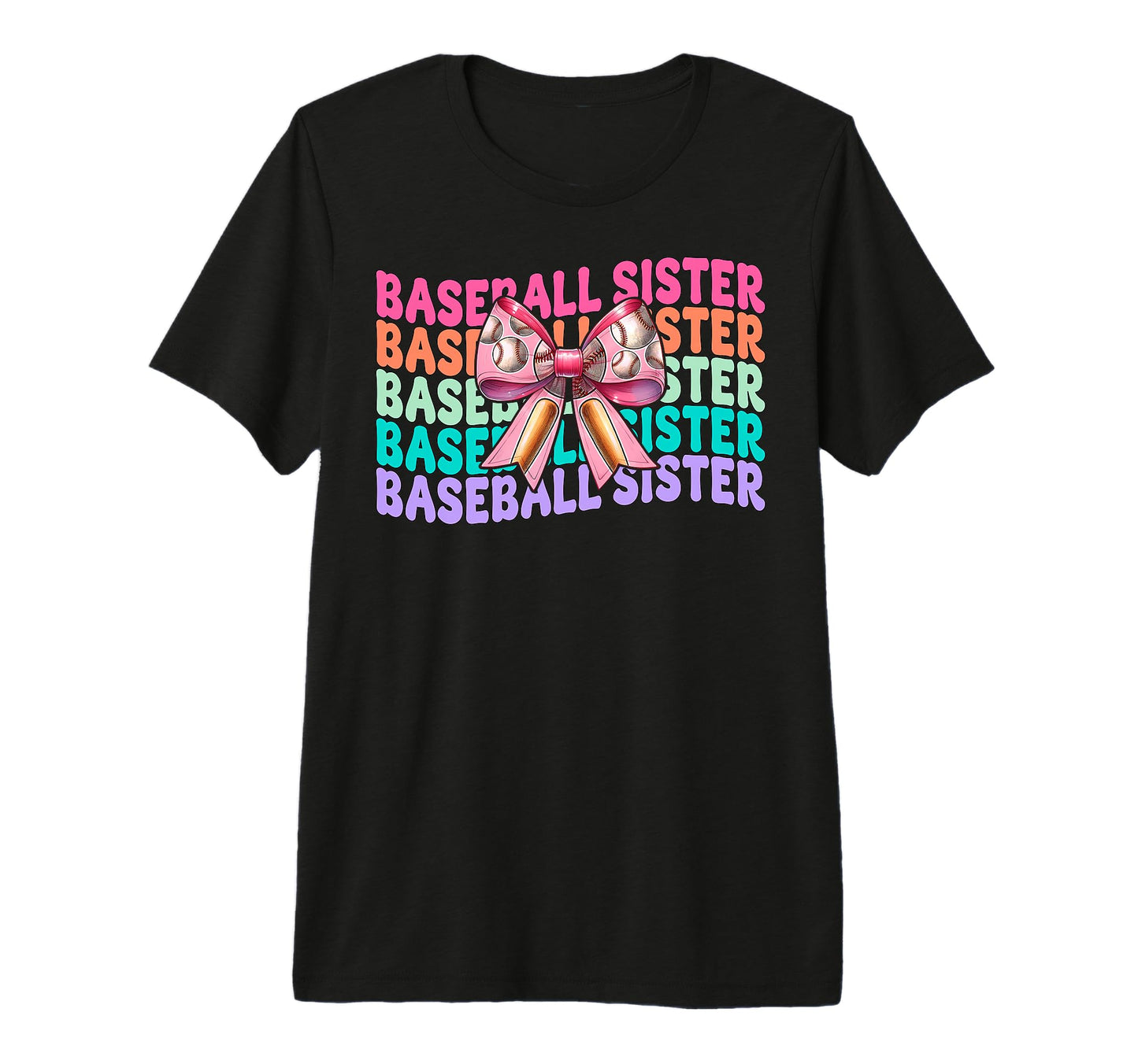 Baseball Sister Baseball Coquette T-Shirt - Minimalist Print for Adults - T-Shirt, Sweatshirt, Hoodie
