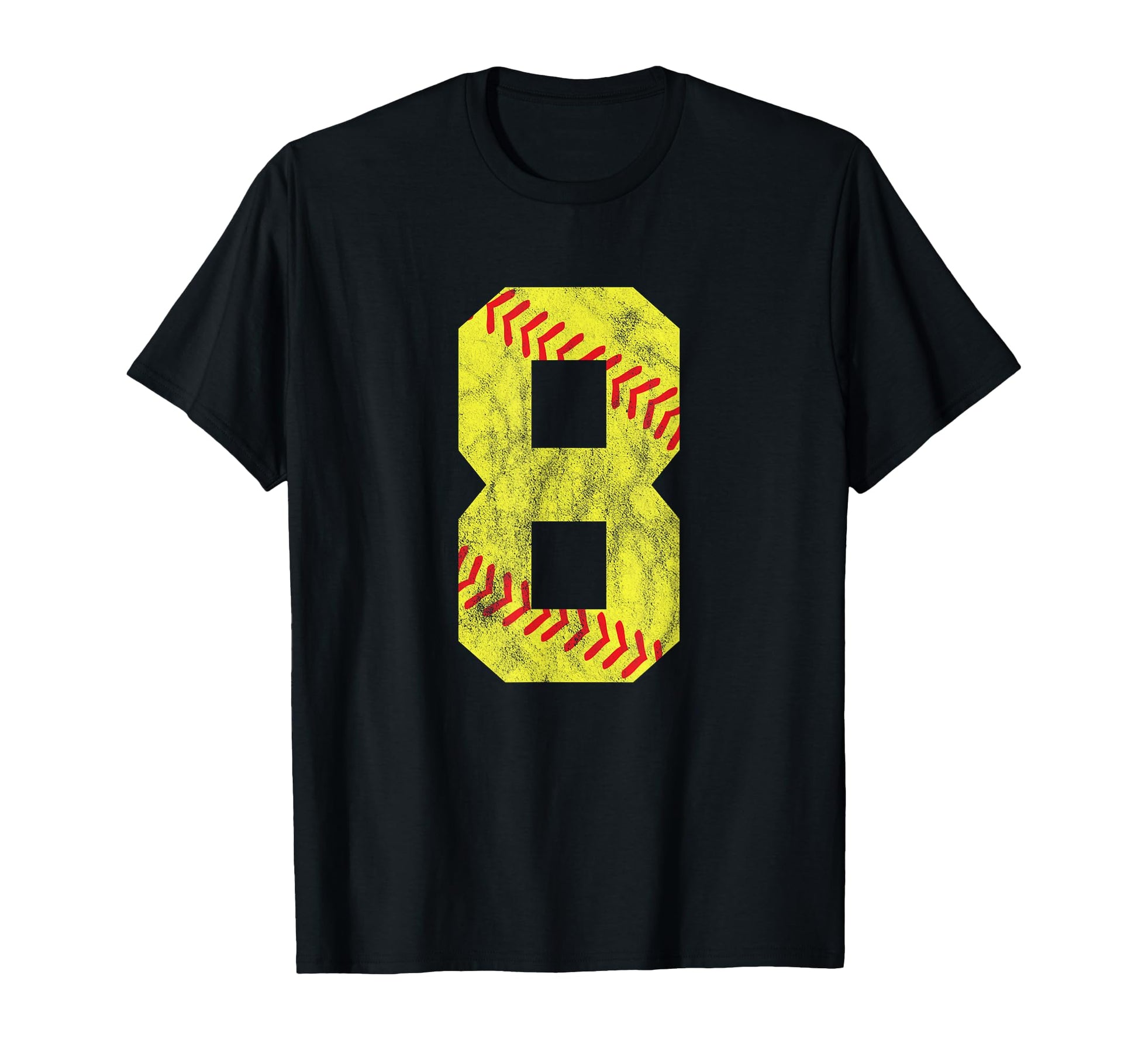 Softball Number 8 Eight 8Th Birthday T-Shirt - Novelty Apparel for Adults - T-Shirt, Sweatshirt, Hoodie