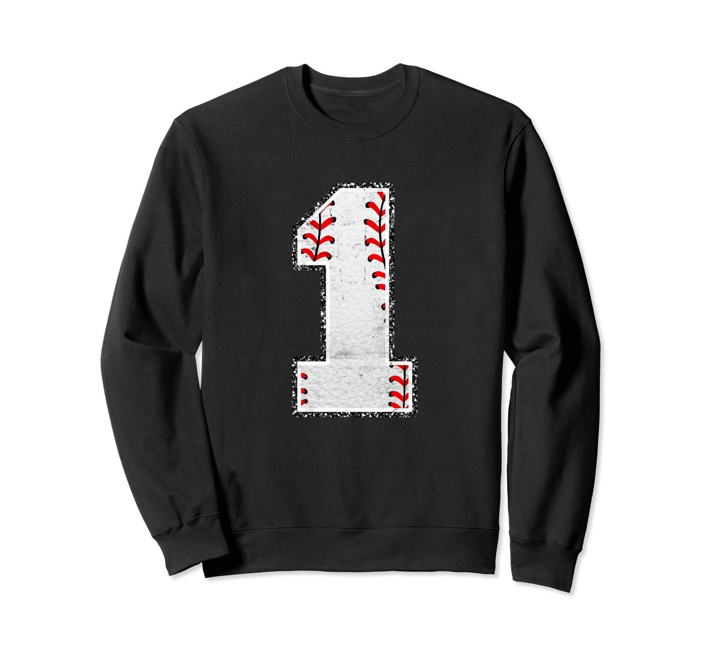 1 Baseball Distressed Number Sweatshirt - Streetwear Style Men Women - T-Shirt, Sweatshirt, Hoodie