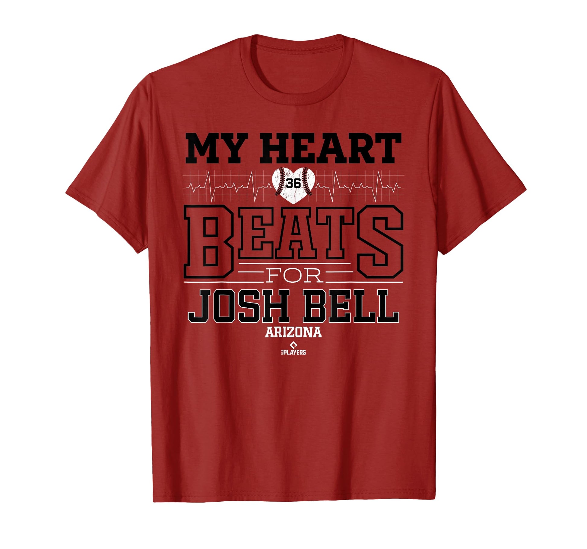 My Heart Beats Josh Bell Arizona Baseball T-Shirt - Graphic Print Unisex - T-Shirt, Sweatshirt, Hoodie