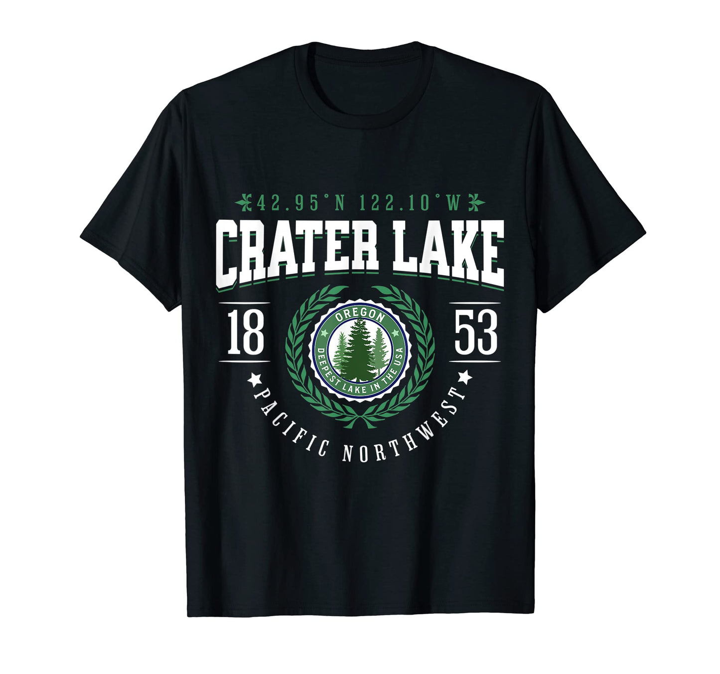 Crater Lake National Park Oregon Pine T-Shirt - Minimalist Print Men Women - T-Shirt, Sweatshirt, Hoodie