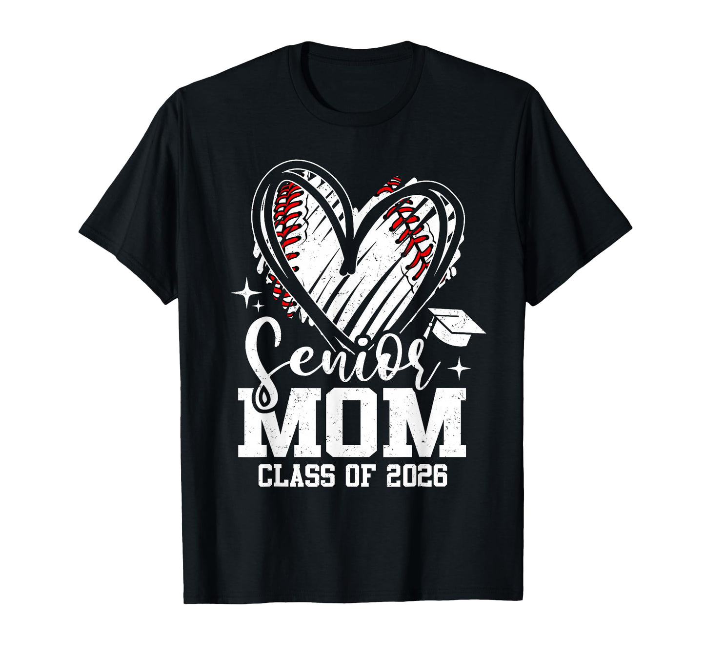 Senior Mom Class 2026 Baseball Graduation T-Shirt - Novelty Apparel Unisex - T-Shirt, Sweatshirt, Hoodie