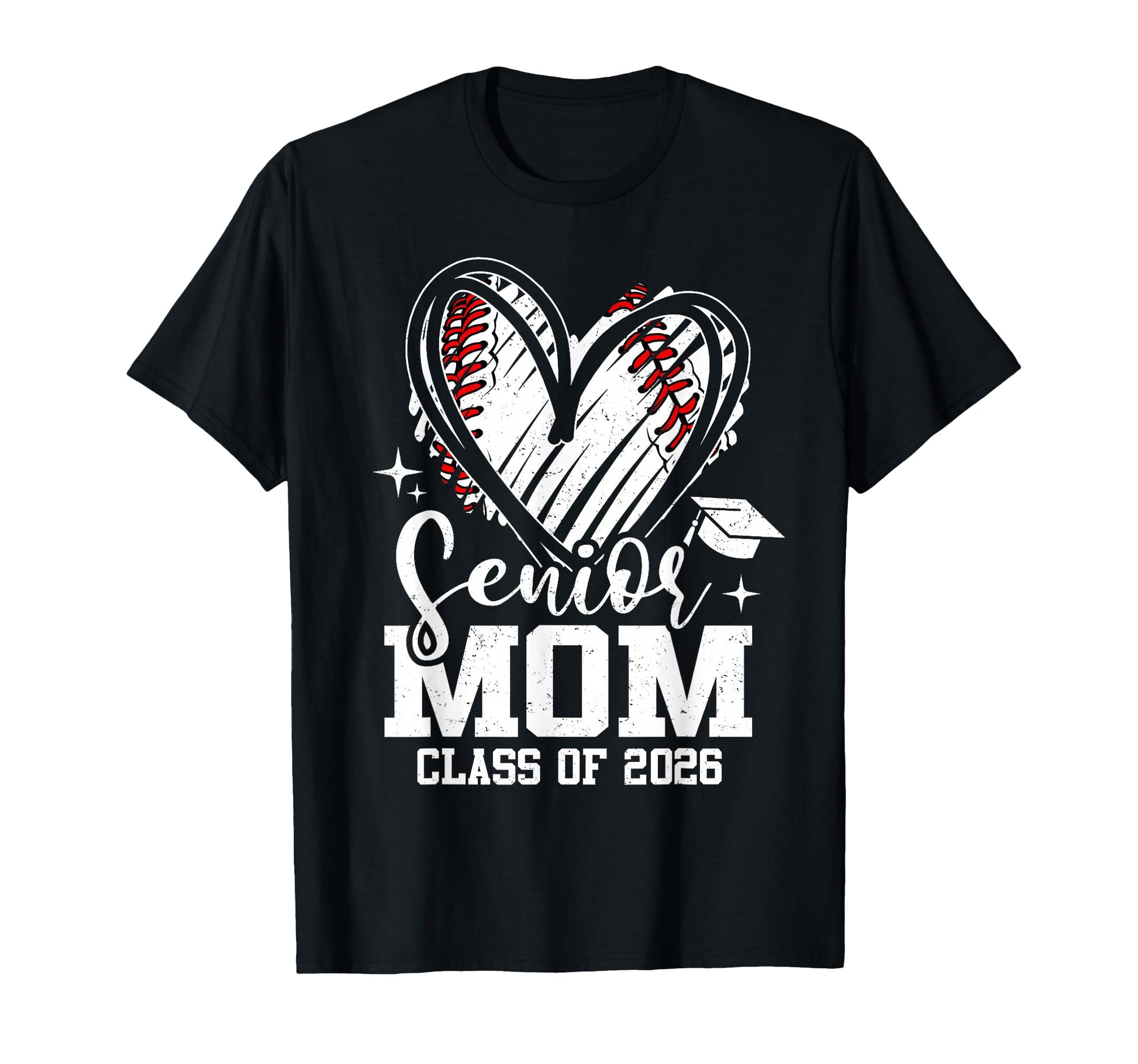 Senior Mom Class 2026 Baseball Graduation T-Shirt - Novelty Apparel Unisex - T-Shirt, Sweatshirt, Hoodie