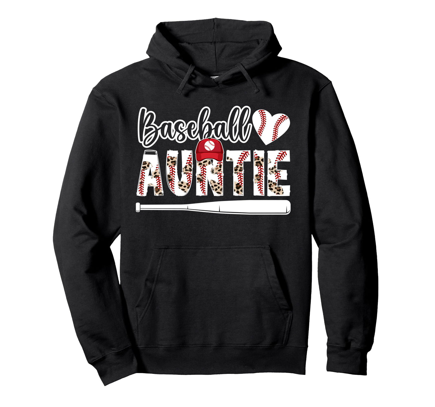Baseball Auntie Leopard Baseball Aunt Hoodie - Streetwear Style Men Women - T-Shirt, Sweatshirt, Hoodie