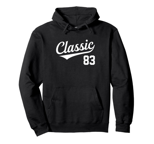 Baseball Jersey Birthday Age 83 Hoodie - Custom Art Print Men Women - T-Shirt, Sweatshirt, Hoodie