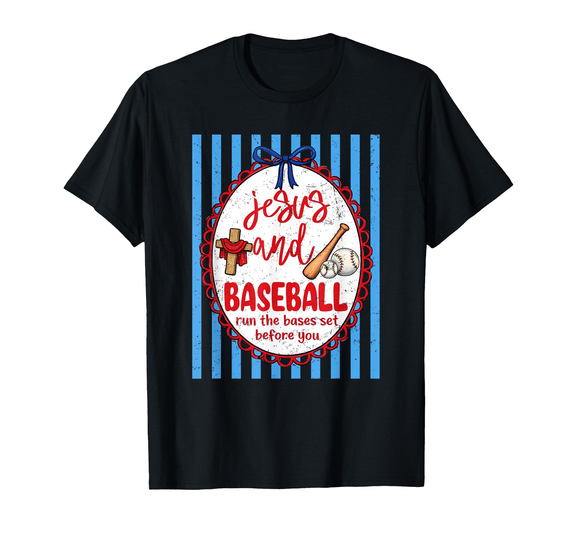 Coquette Jesus And Baseball Run Bases T-Shirt - Trendy Graphic Men Women - T-Shirt, Sweatshirt, Hoodie