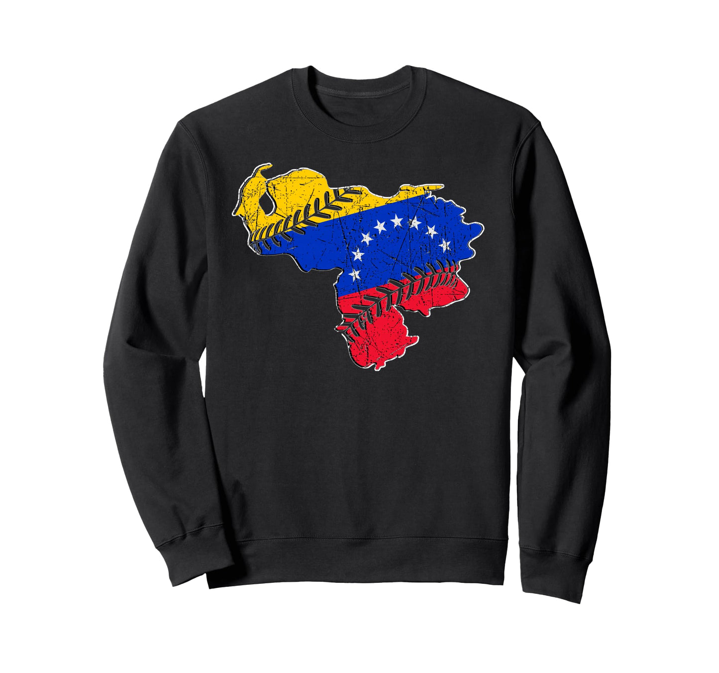 Venezuela Flag Baseball Laces Sweatshirt - Trendy Graphic for Adults - T-Shirt, Sweatshirt, Hoodie