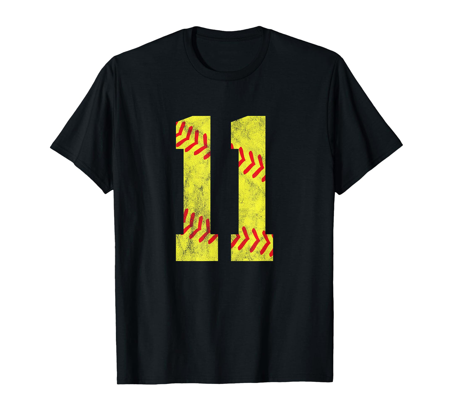 Softball Number 11 Eleven 11Th T-Shirt - Streetwear Style for Adults - T-Shirt, Sweatshirt, Hoodie