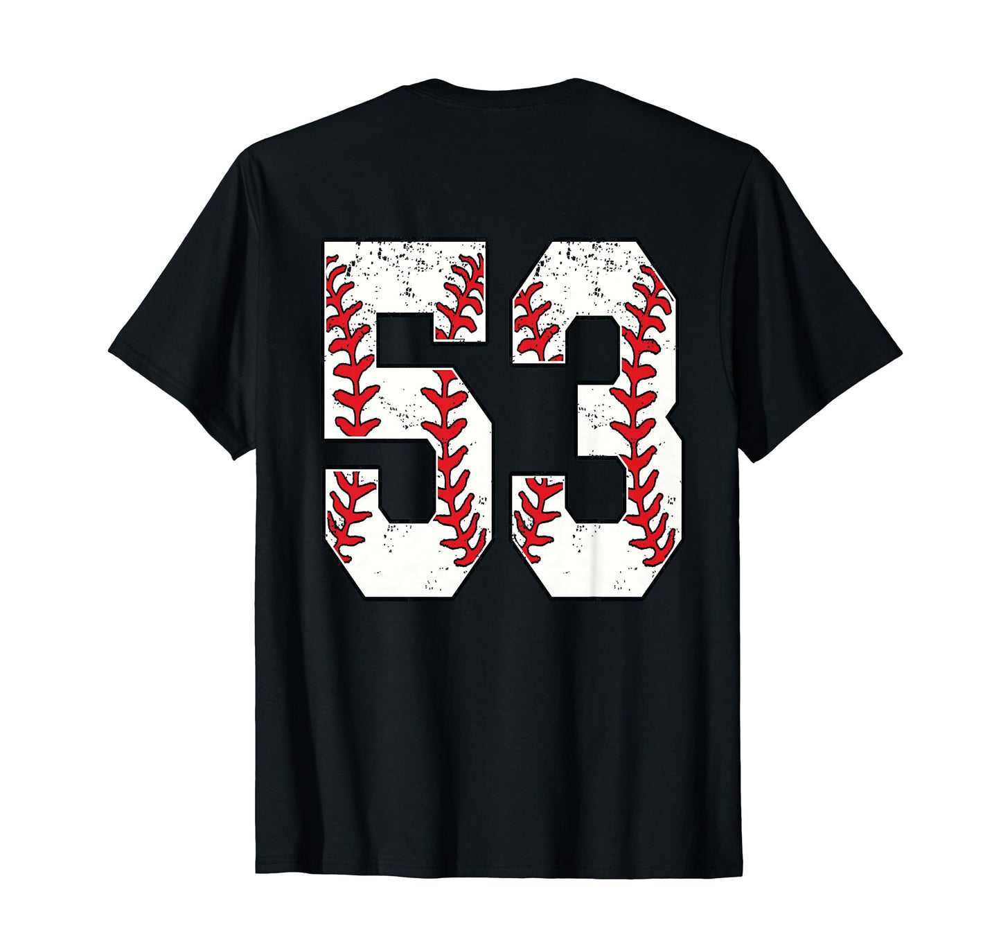 Number 53 Baseball Jersey Number 53 Back T-Shirt - Minimalist Print Unisex - T-Shirt, Sweatshirt, Hoodie