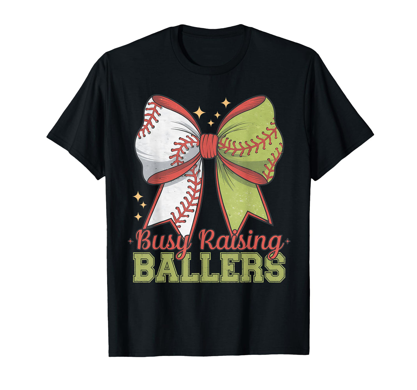 Busy Raising Ballers Softball T-Shirt - Aesthetic Graphic Men Women - T-Shirt, Sweatshirt, Hoodie