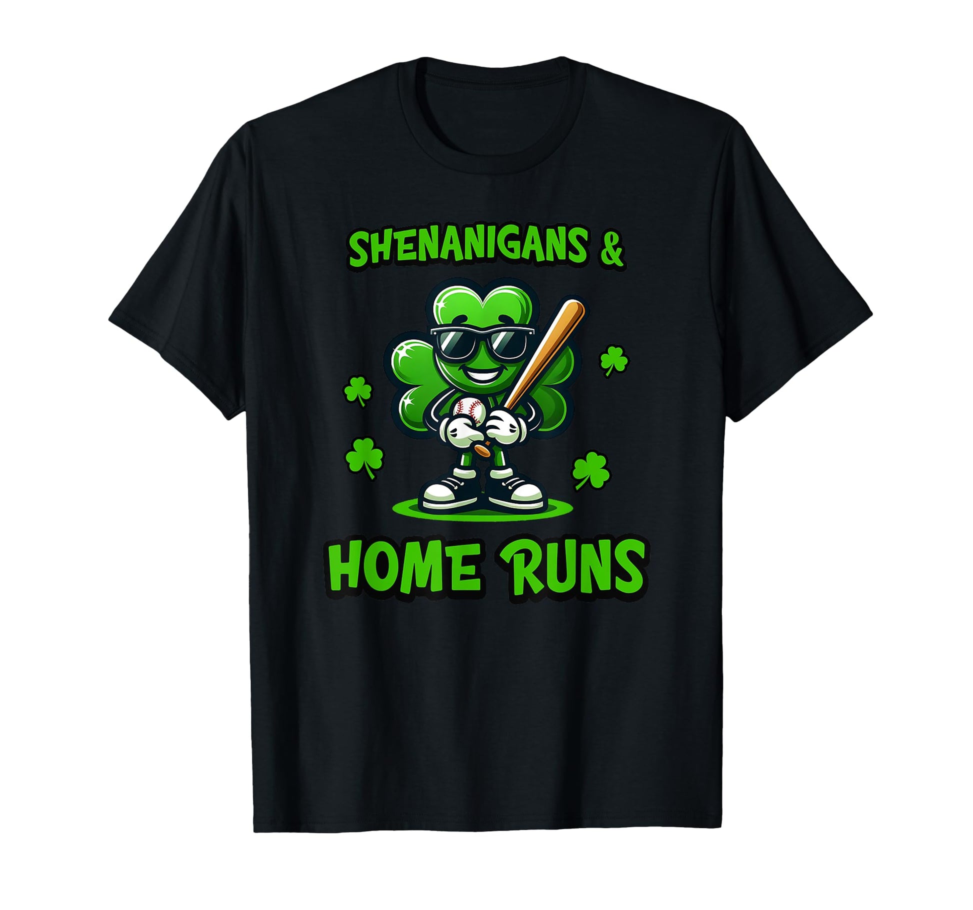 Shenanigans And Home Run St Patricks T-Shirt - Trendy Graphic Men Women - T-Shirt, Sweatshirt, Hoodie