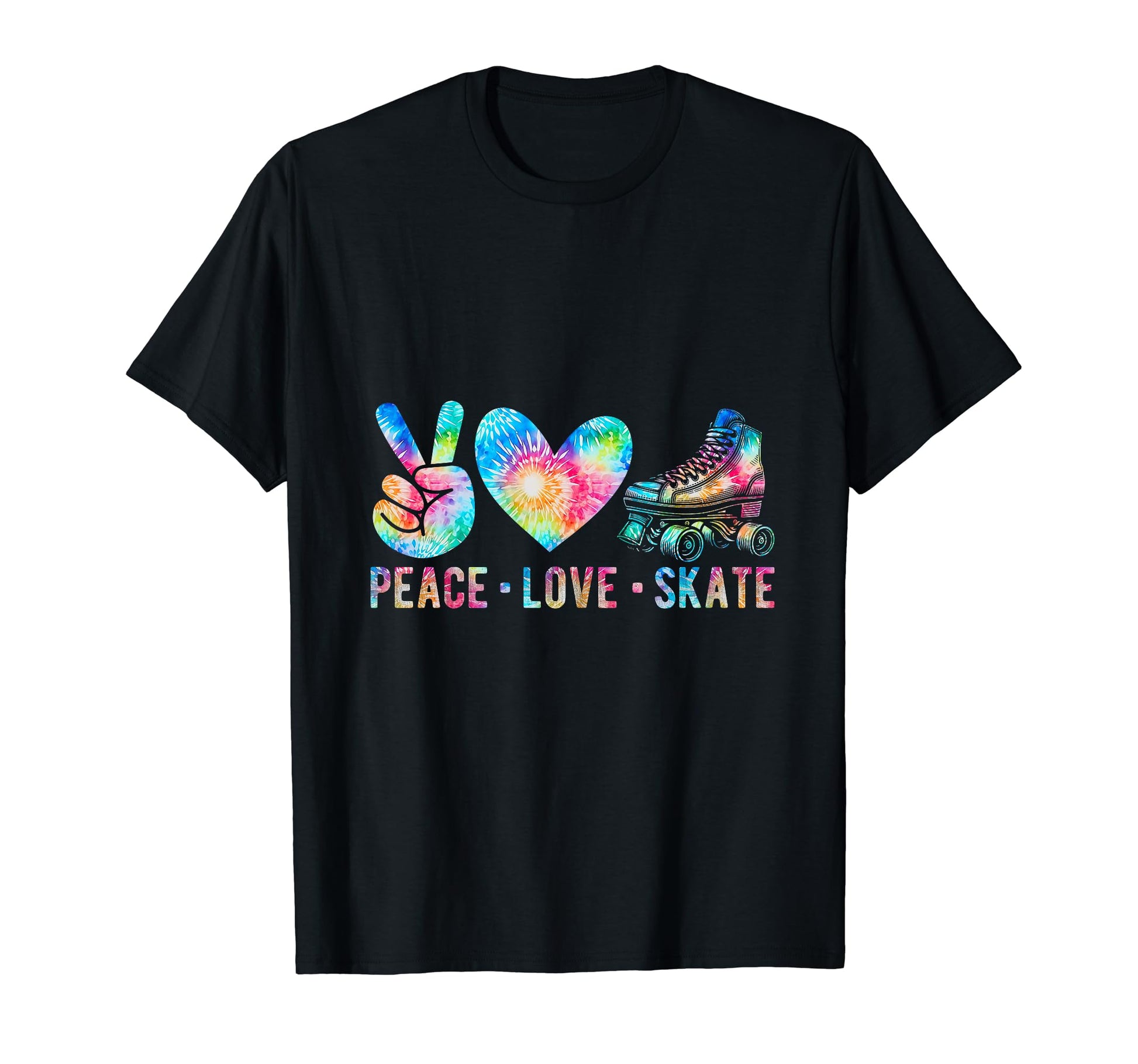 Peace Love Skate Roller Skating T-Shirt - Aesthetic Graphic for Adults - T-Shirt, Sweatshirt, Hoodie