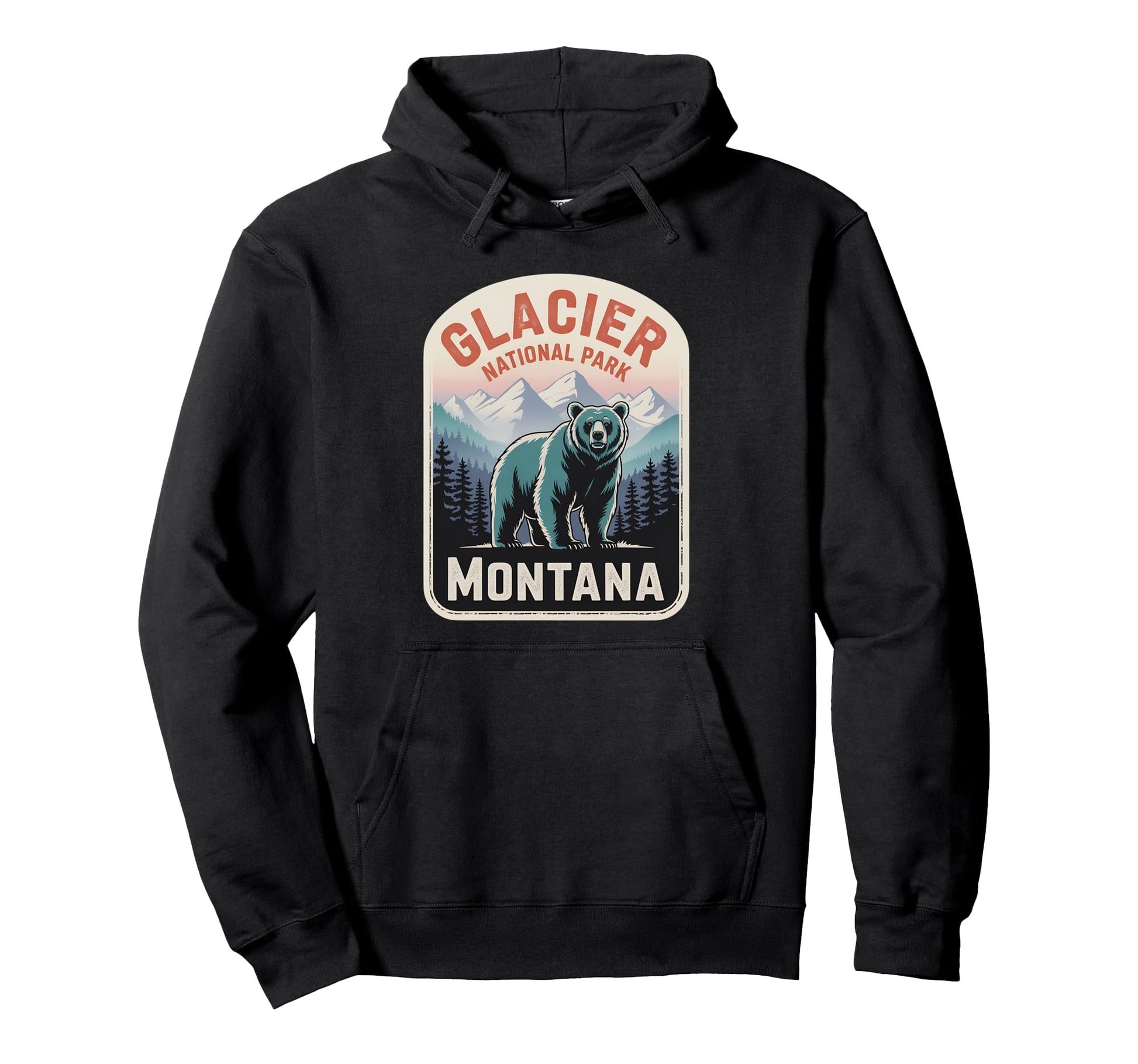 Glacier Grizzly Bear Glacier National Hoodie - Casual Everyday Wear Unisex - T-Shirt, Sweatshirt, Hoodie
