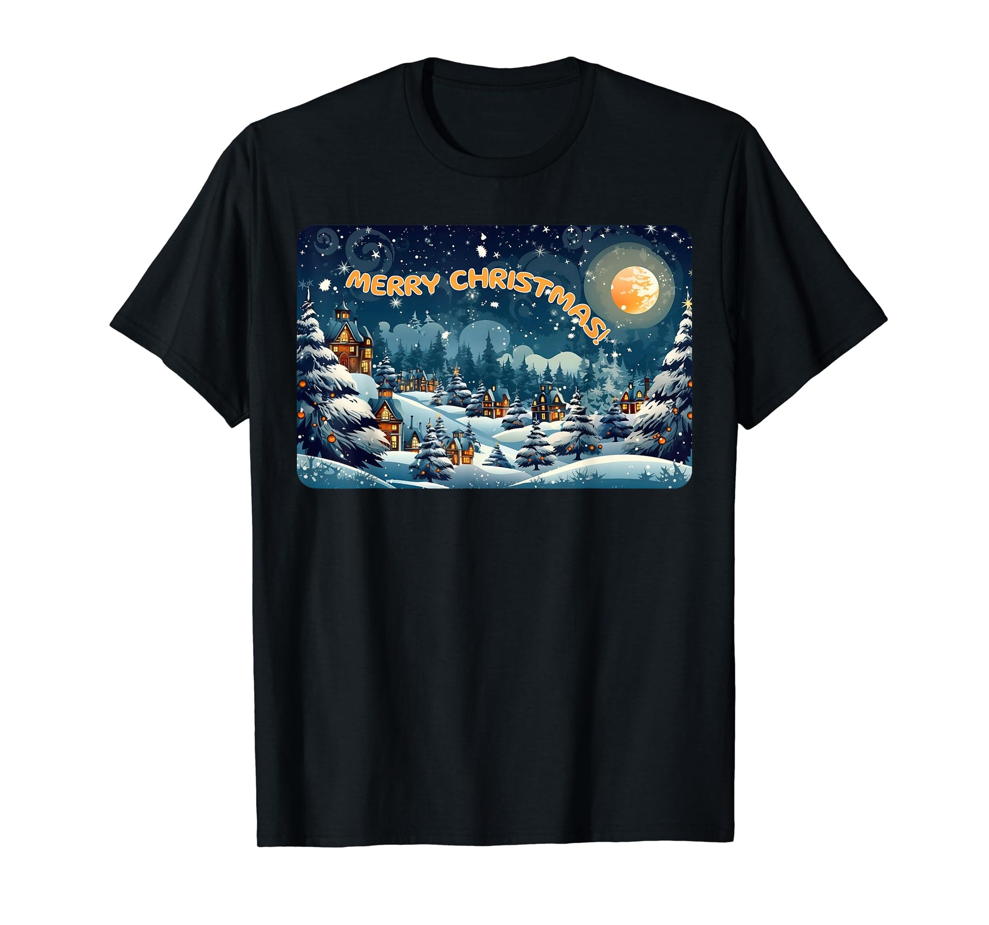 Merry Holiday Postcard T-Shirt - Graphic Print Unisex - T-Shirt, Sweatshirt, Hoodie