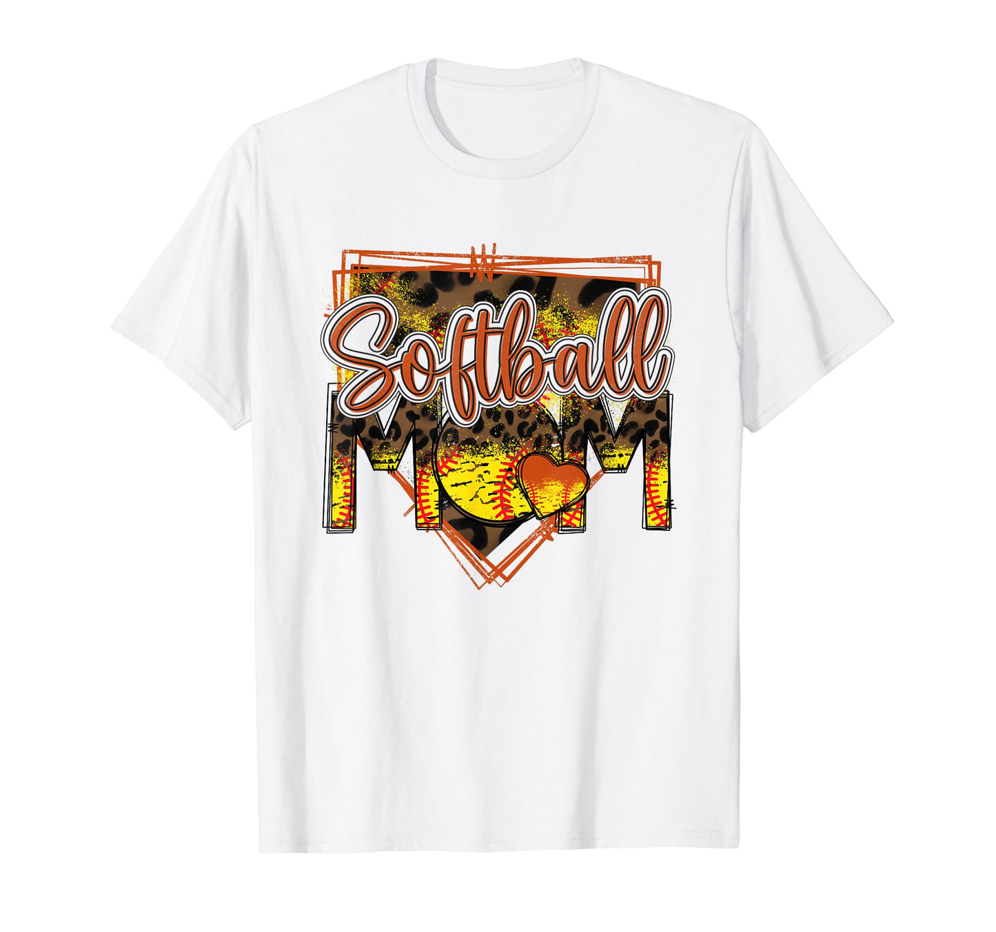 Softball Mom Leopard Funny Softball T-Shirt - Streetwear Style for Adults - T-Shirt, Sweatshirt, Hoodie