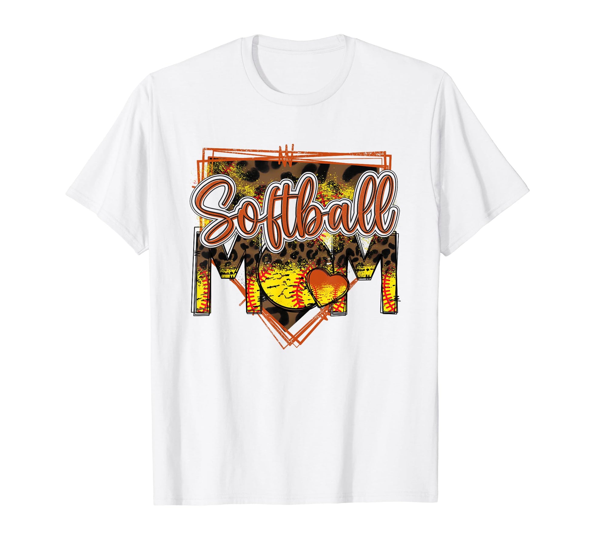 Softball Mom Leopard Funny Softball T-Shirt - Streetwear Style for Adults - T-Shirt, Sweatshirt, Hoodie