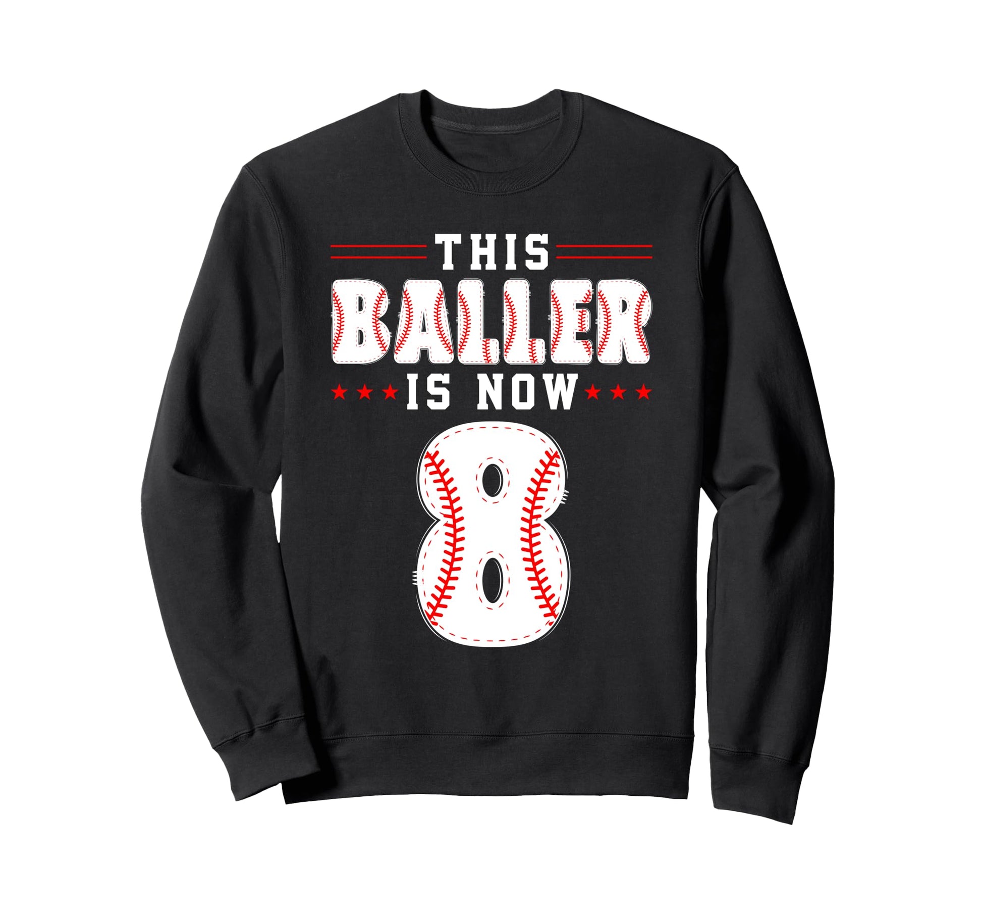 8Th Birthday Baseball Lover This Sweatshirt - Custom Art Print for Adults - T-Shirt, Sweatshirt, Hoodie