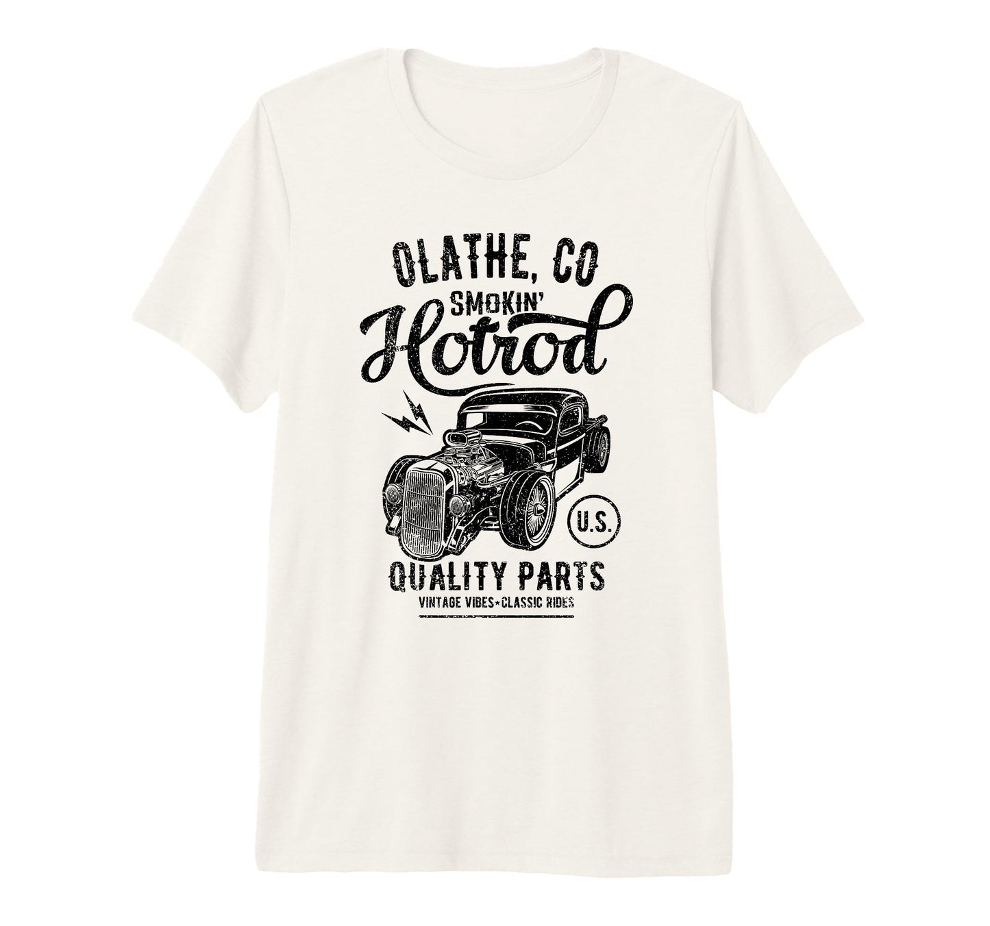 Olathe Colorado Usa Hotrod Car T-Shirt - Custom Art Print Men Women - T-Shirt, Sweatshirt, Hoodie