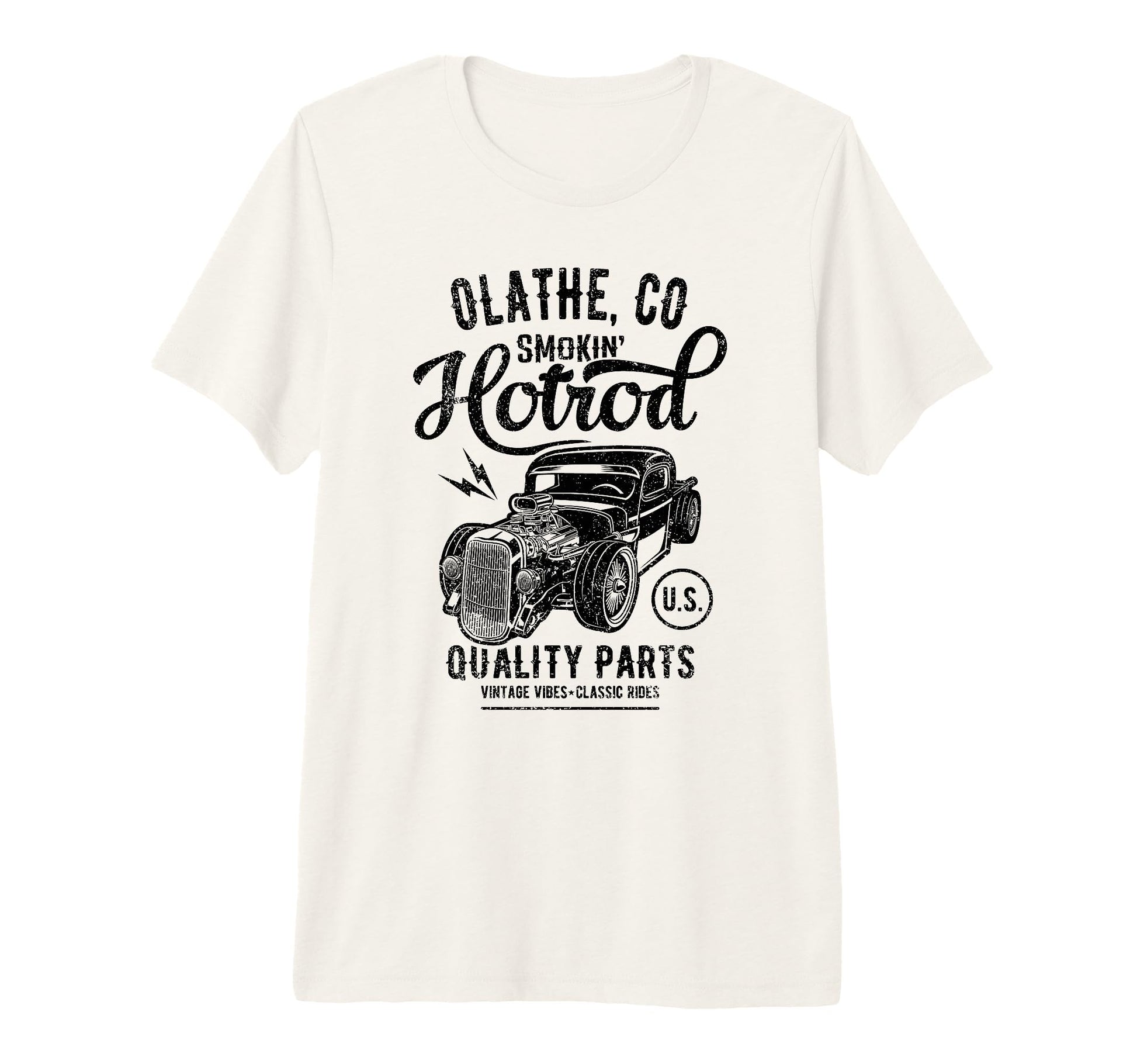 Olathe Colorado Usa Hotrod Car T-Shirt - Custom Art Print Men Women - T-Shirt, Sweatshirt, Hoodie