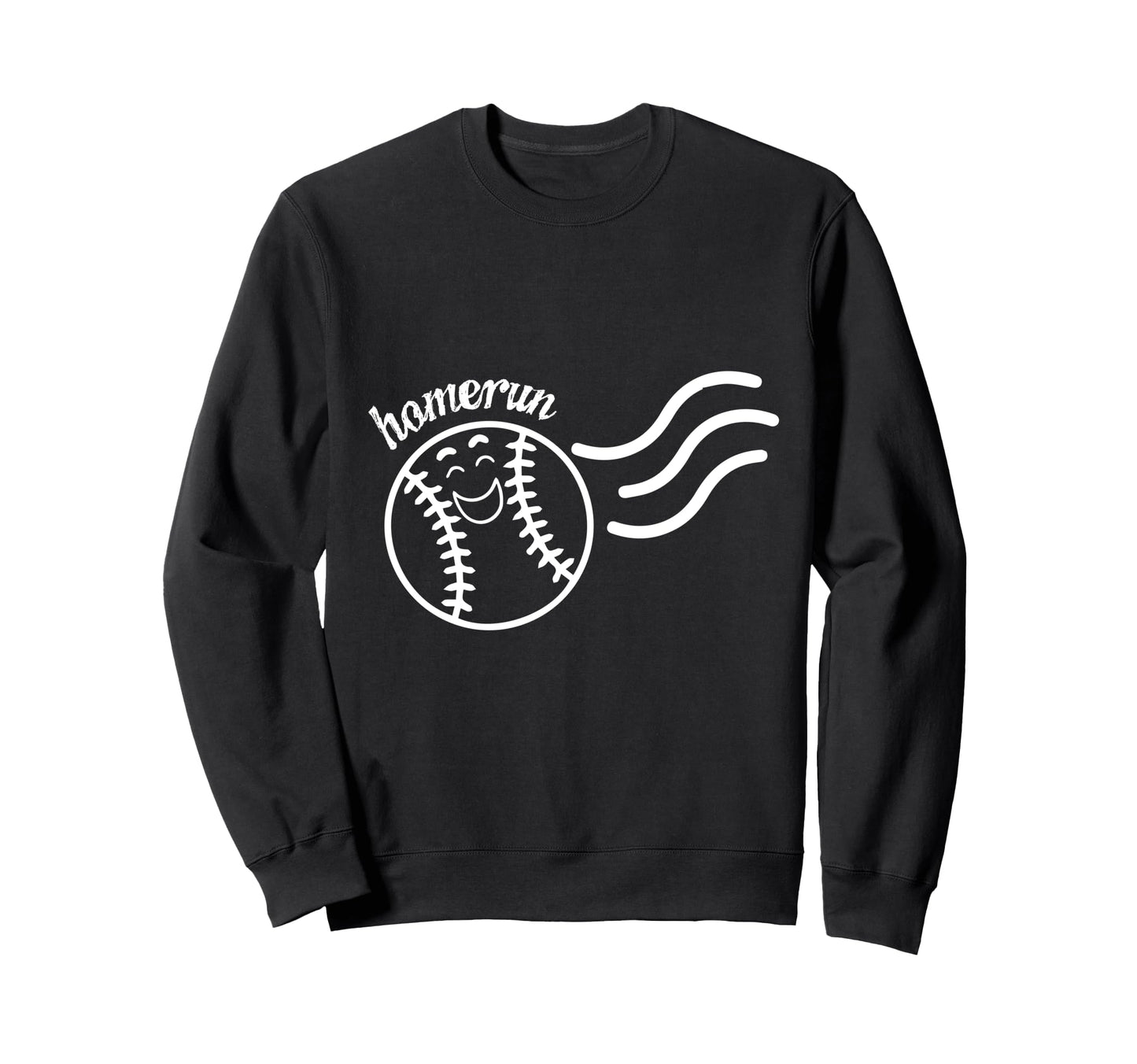 Smiling Baseball Ball Homerun Sweatshirt - Streetwear Style Unisex - T-Shirt, Sweatshirt, Hoodie