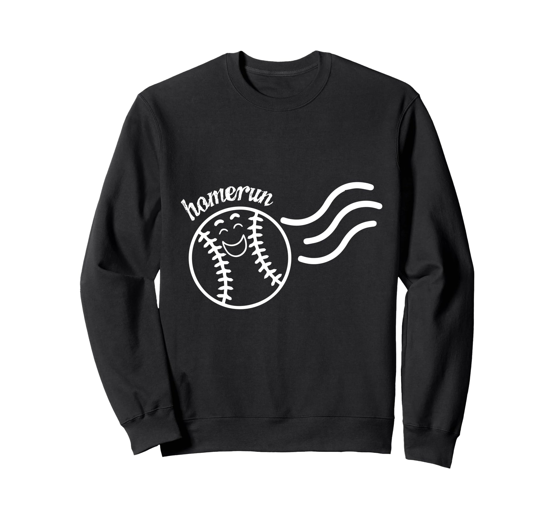 Smiling Baseball Ball Homerun Sweatshirt - Streetwear Style Unisex - T-Shirt, Sweatshirt, Hoodie