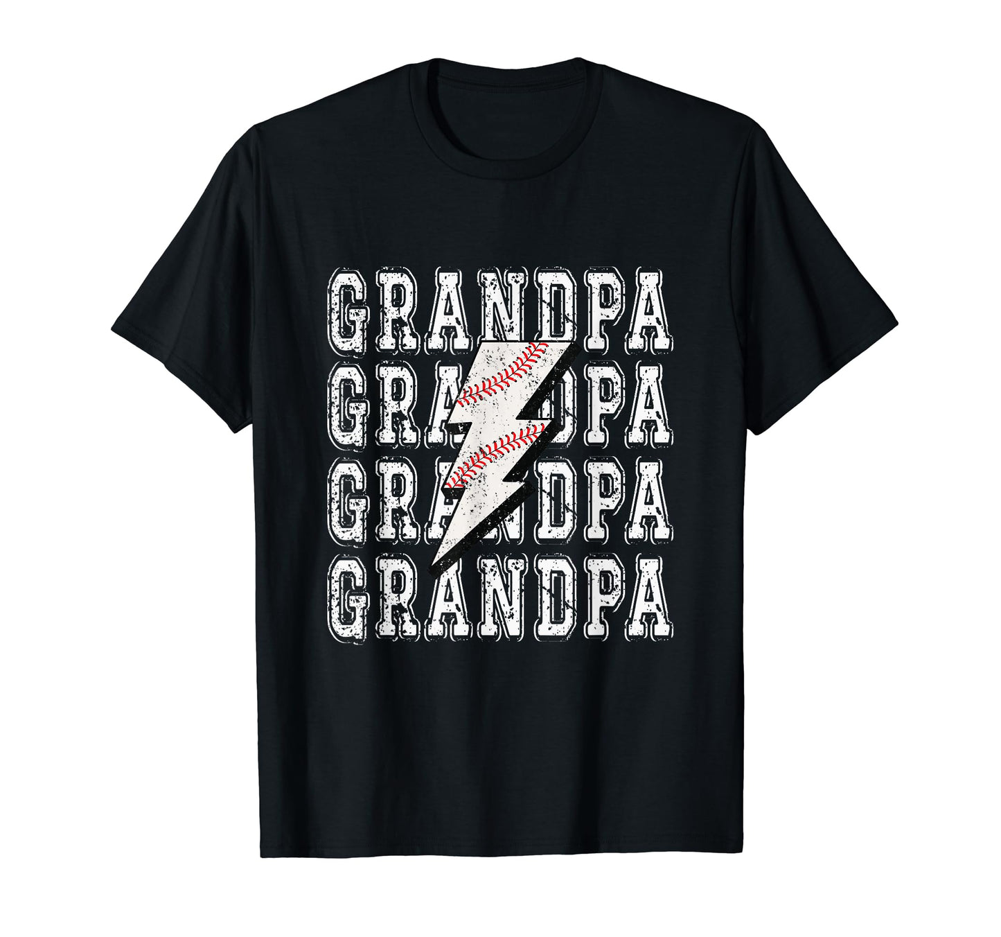 Baseball Grandpa Lightning Bolt T-Shirt - Casual Everyday Wear Unisex - T-Shirt, Sweatshirt, Hoodie