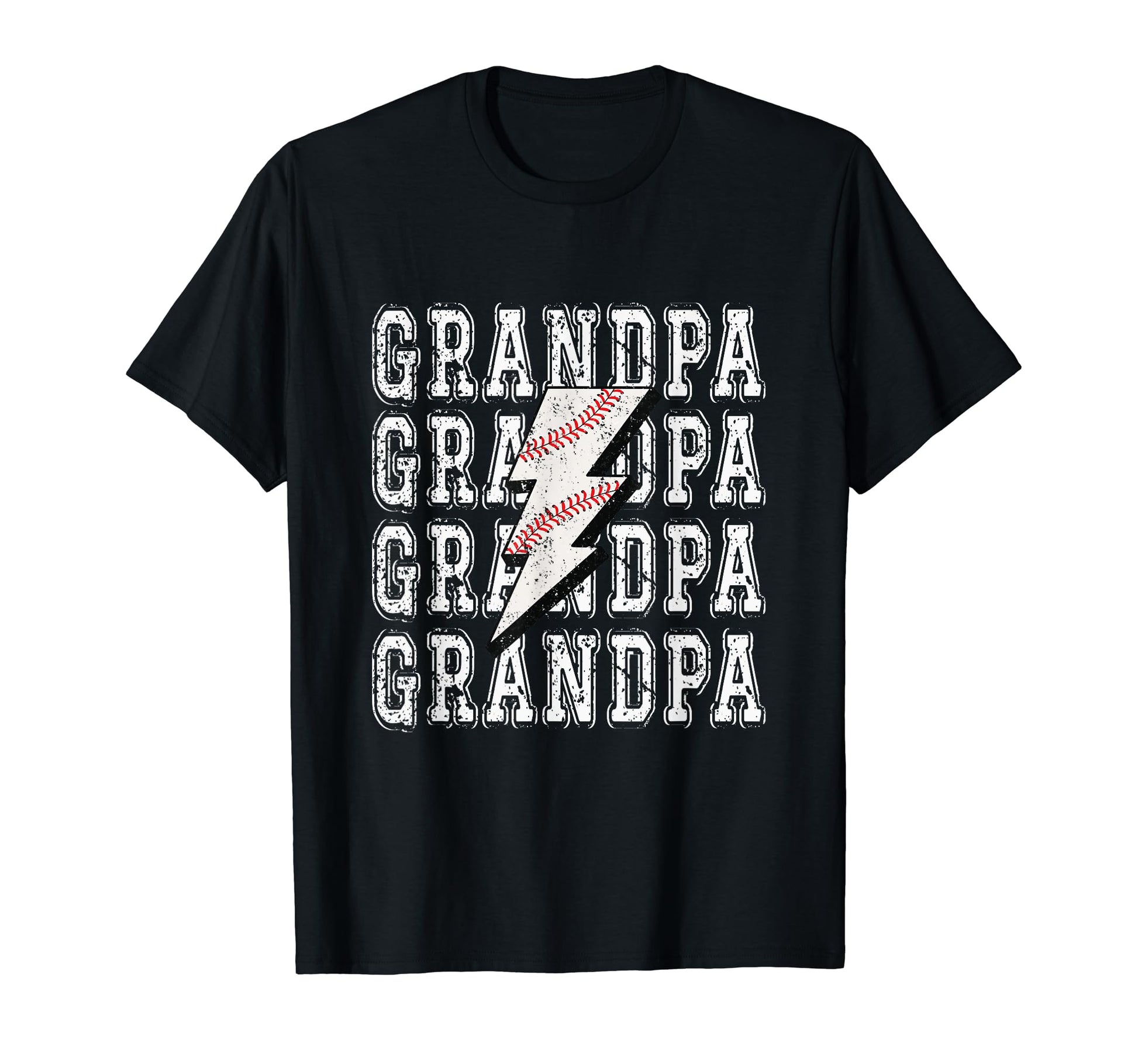Baseball Grandpa Lightning Bolt T-Shirt - Casual Everyday Wear Unisex - T-Shirt, Sweatshirt, Hoodie