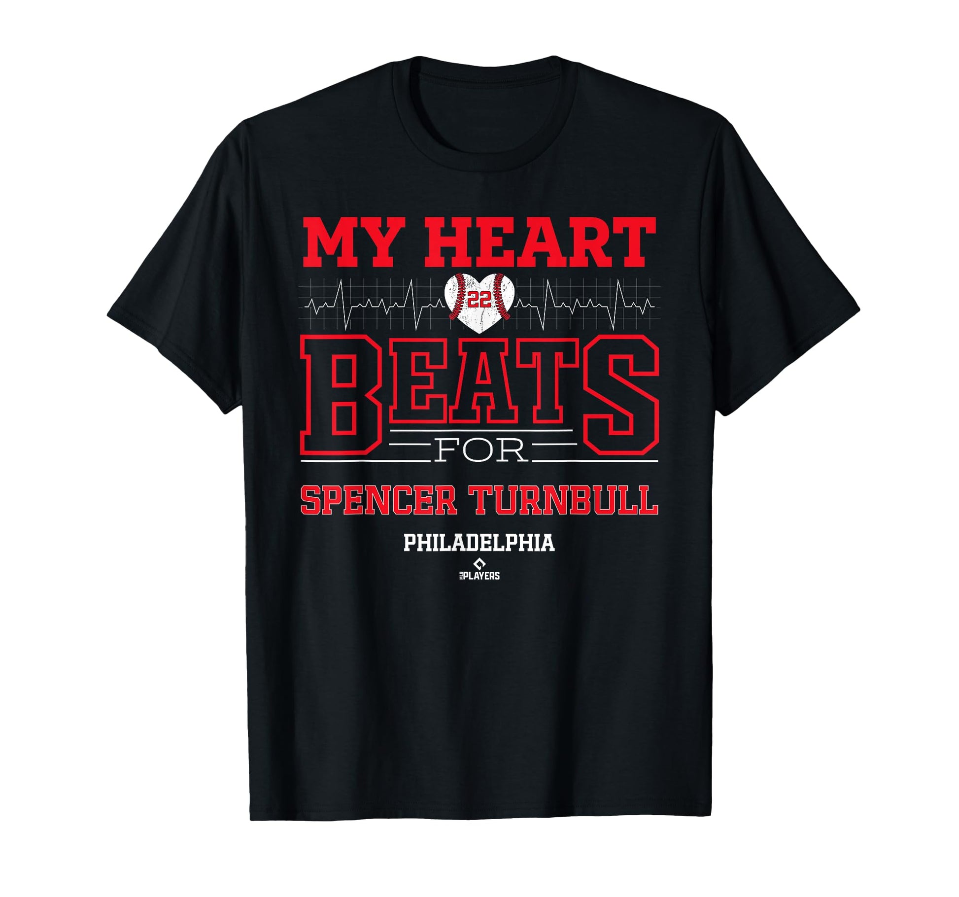 My Heart Beats Spencer Turnbull T-Shirt - Novelty Apparel Unisex - T-Shirt, Sweatshirt, Hoodie