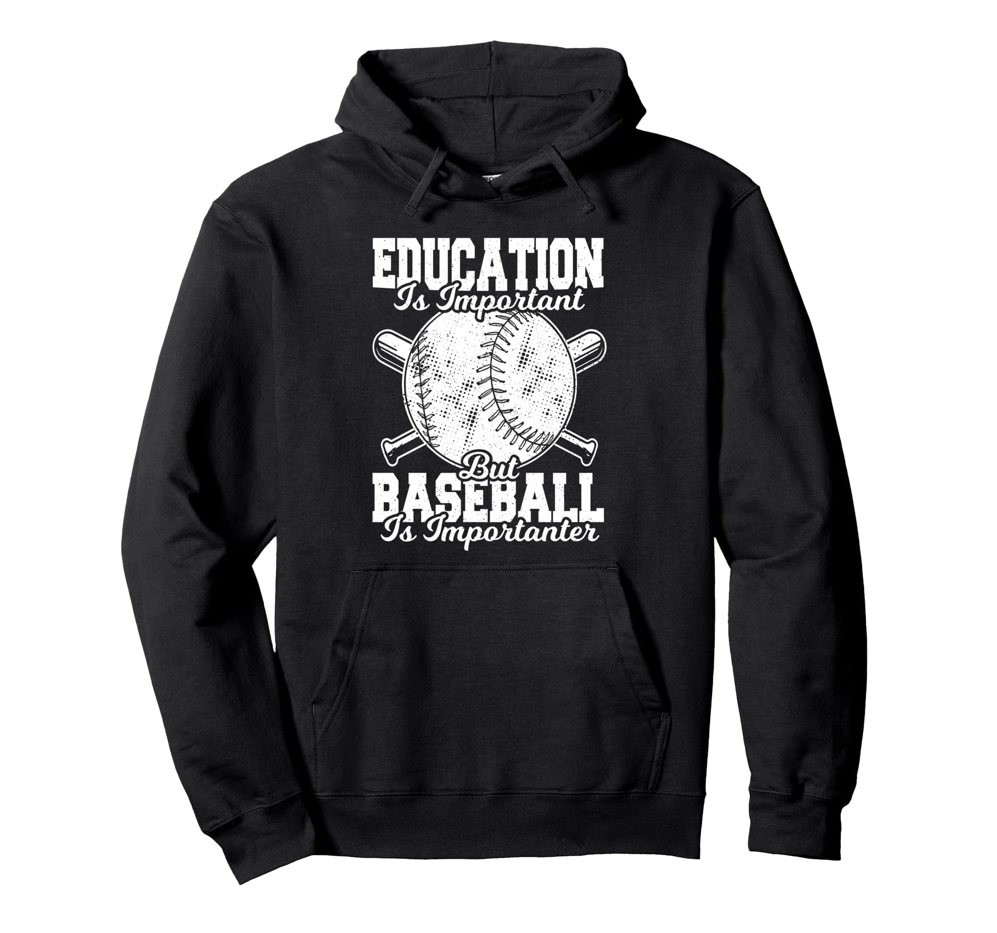 Education Is Important But Baseball Is Hoodie - Custom Art Print Men Women - T-Shirt, Sweatshirt, Hoodie