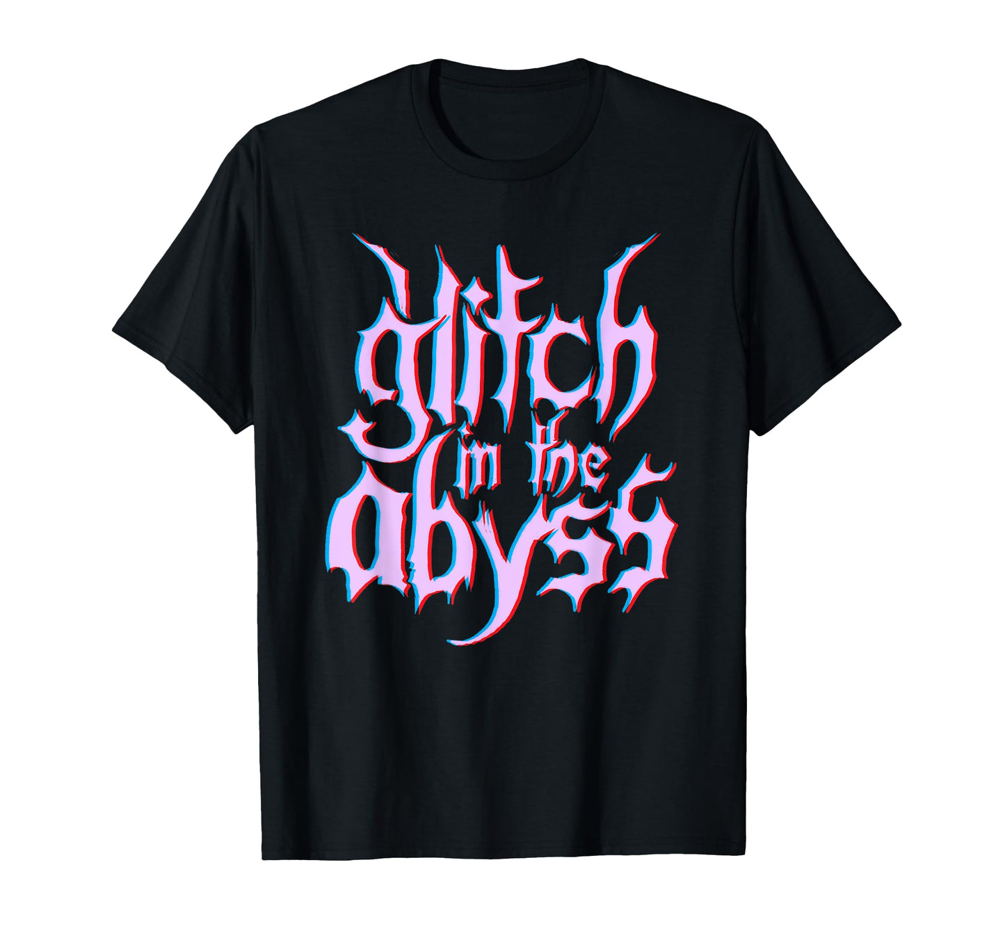 Glitch Abyss Gothic Y2K Aesthetic T-Shirt - Unique Graphic for Adults - T-Shirt, Sweatshirt, Hoodie