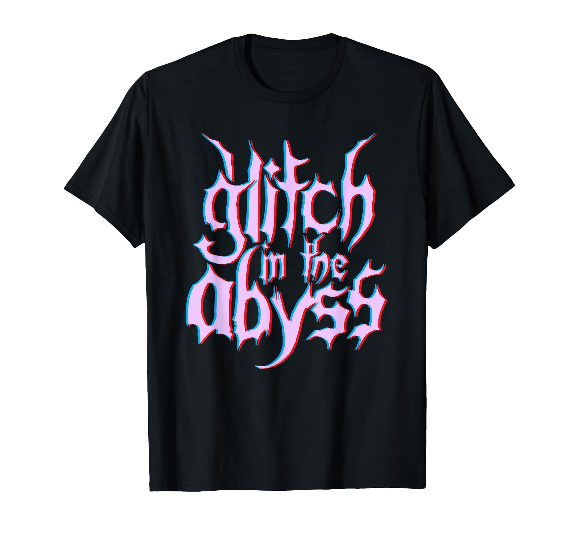 Glitch Abyss Gothic Y2K Aesthetic T-Shirt - Unique Graphic for Adults - T-Shirt, Sweatshirt, Hoodie