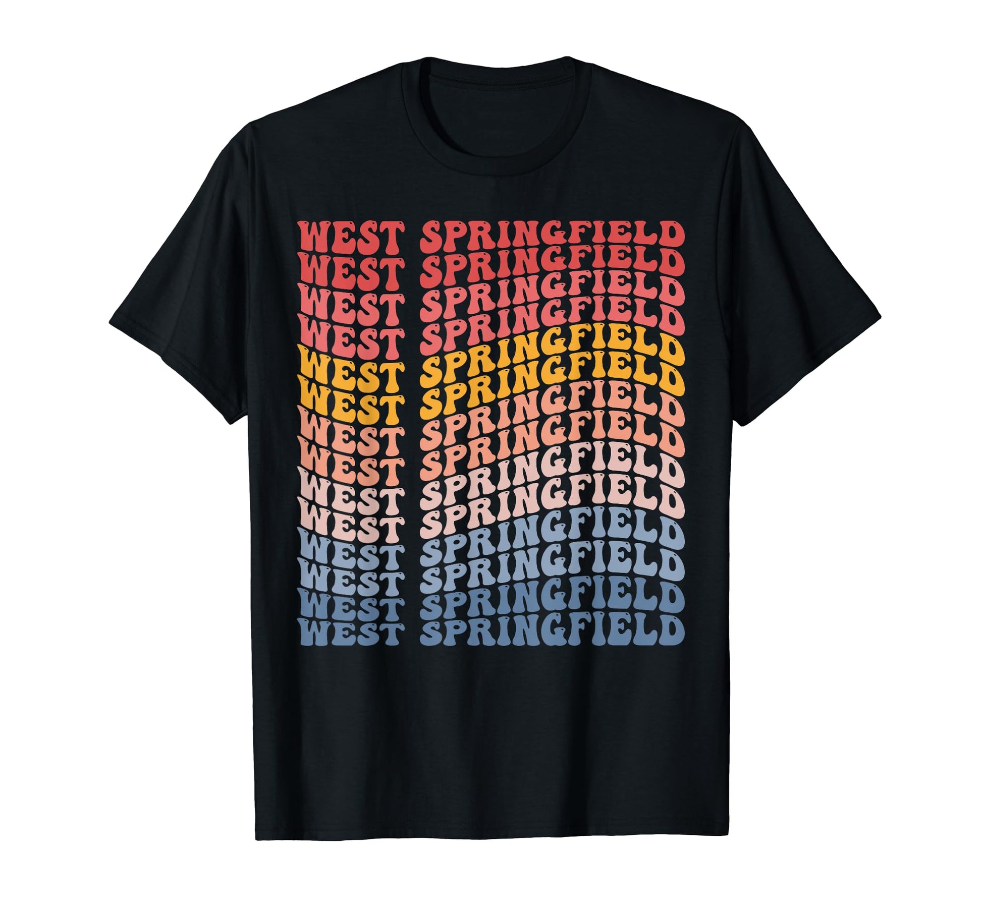 West Springfield City Groovy T-Shirt - Minimalist Print for Adults - T-Shirt, Sweatshirt, Hoodie