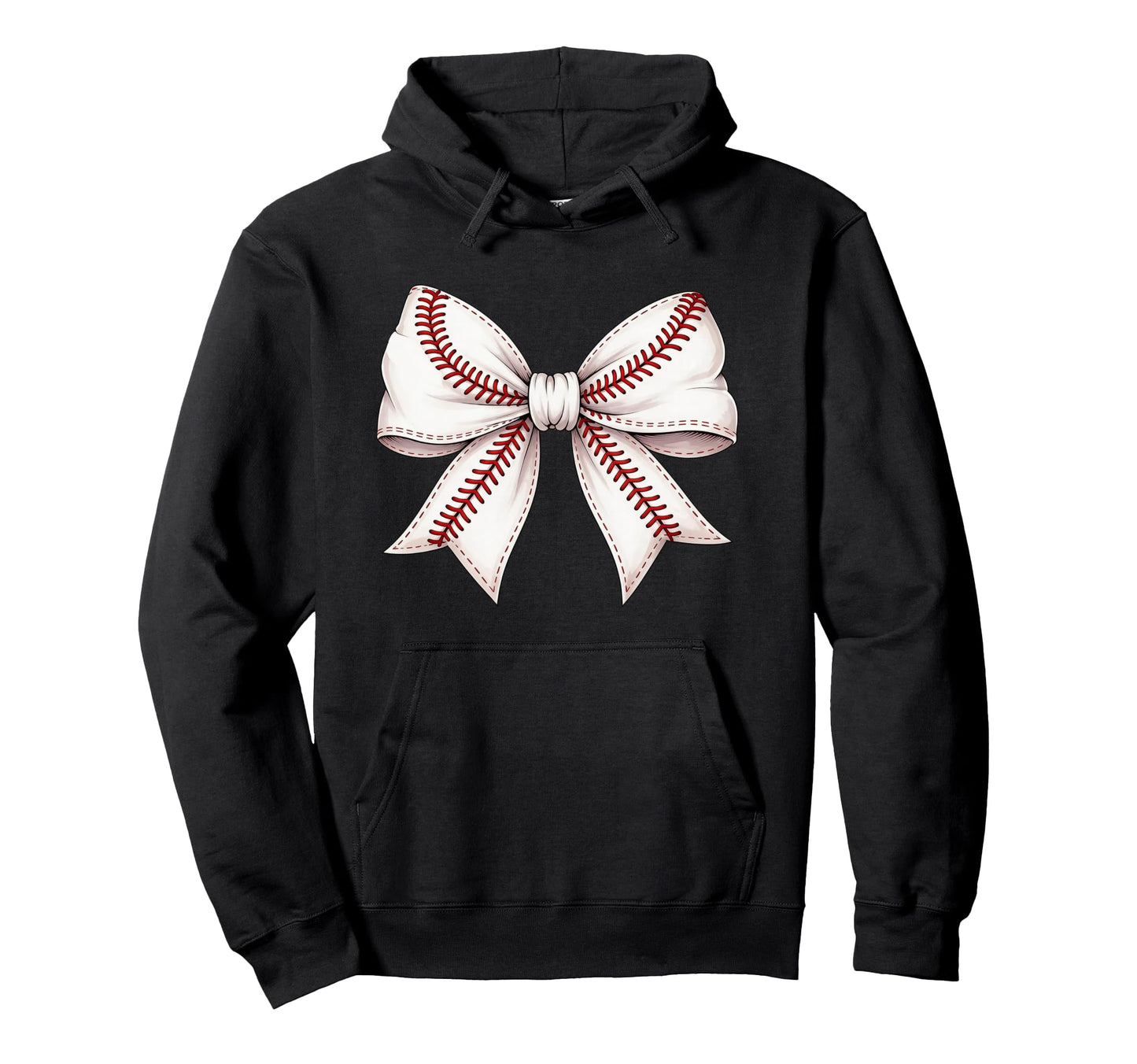 Baseball Bow Funny Baseball Mom Mama Hoodie - Streetwear Style for Adults - T-Shirt, Sweatshirt, Hoodie