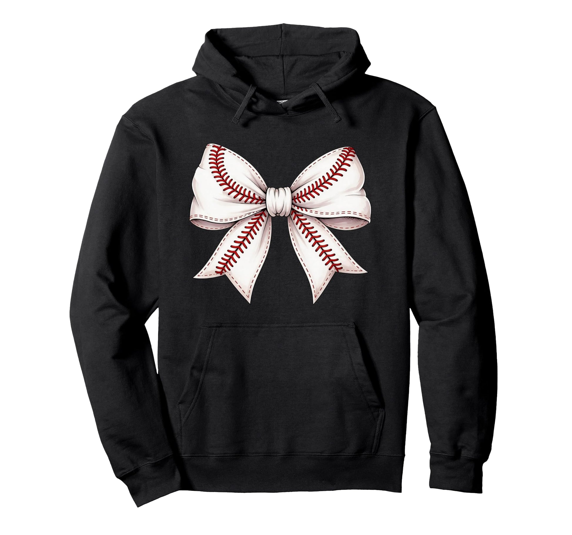 Baseball Bow Funny Baseball Mom Mama Hoodie - Streetwear Style for Adults - T-Shirt, Sweatshirt, Hoodie