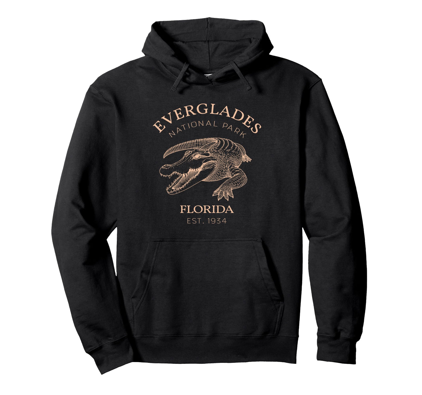 Everglades National Park Alligators Hoodie - Minimalist Print Unisex - T-Shirt, Sweatshirt, Hoodie