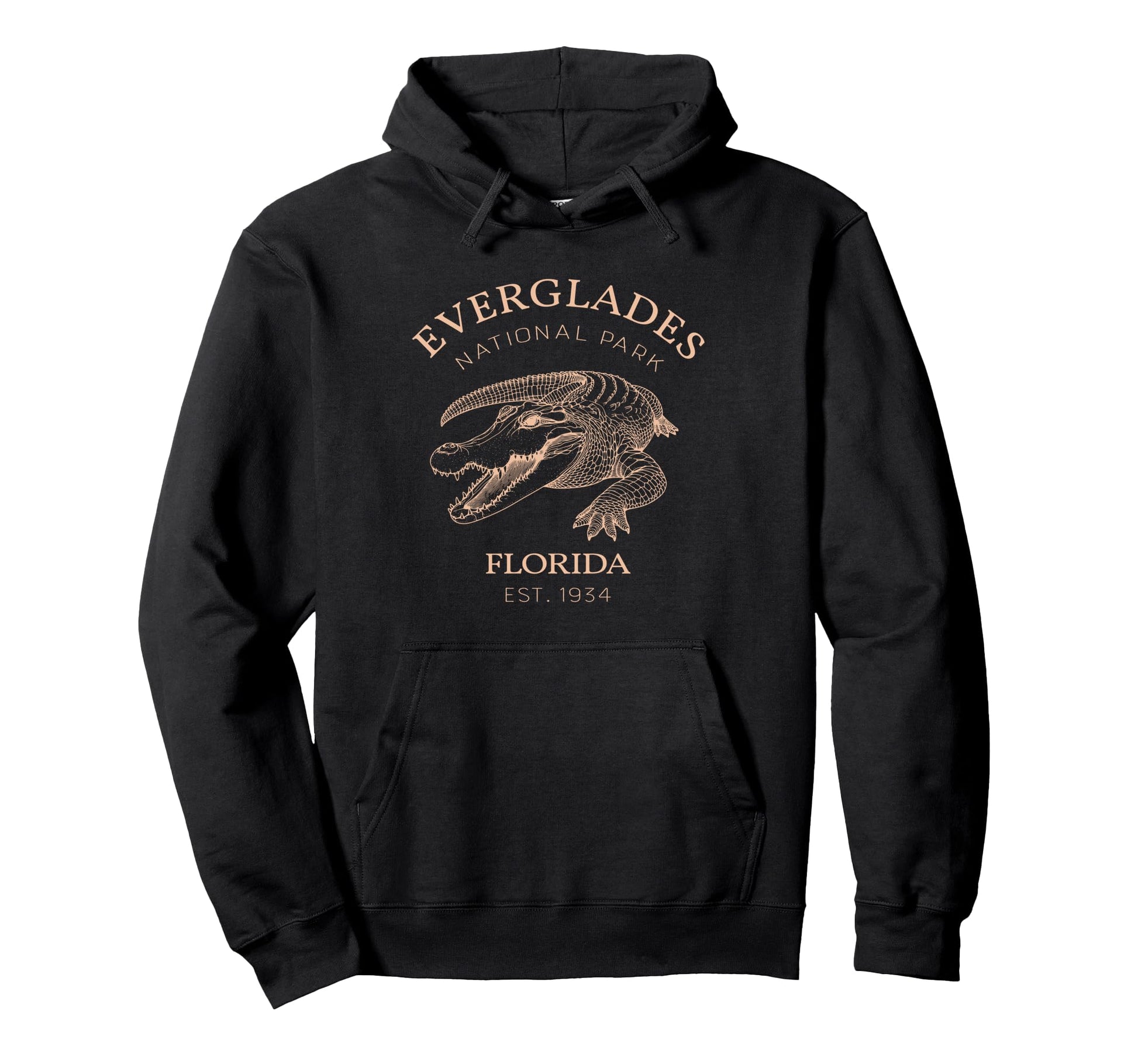 Everglades National Park Alligators Hoodie - Minimalist Print Unisex - T-Shirt, Sweatshirt, Hoodie