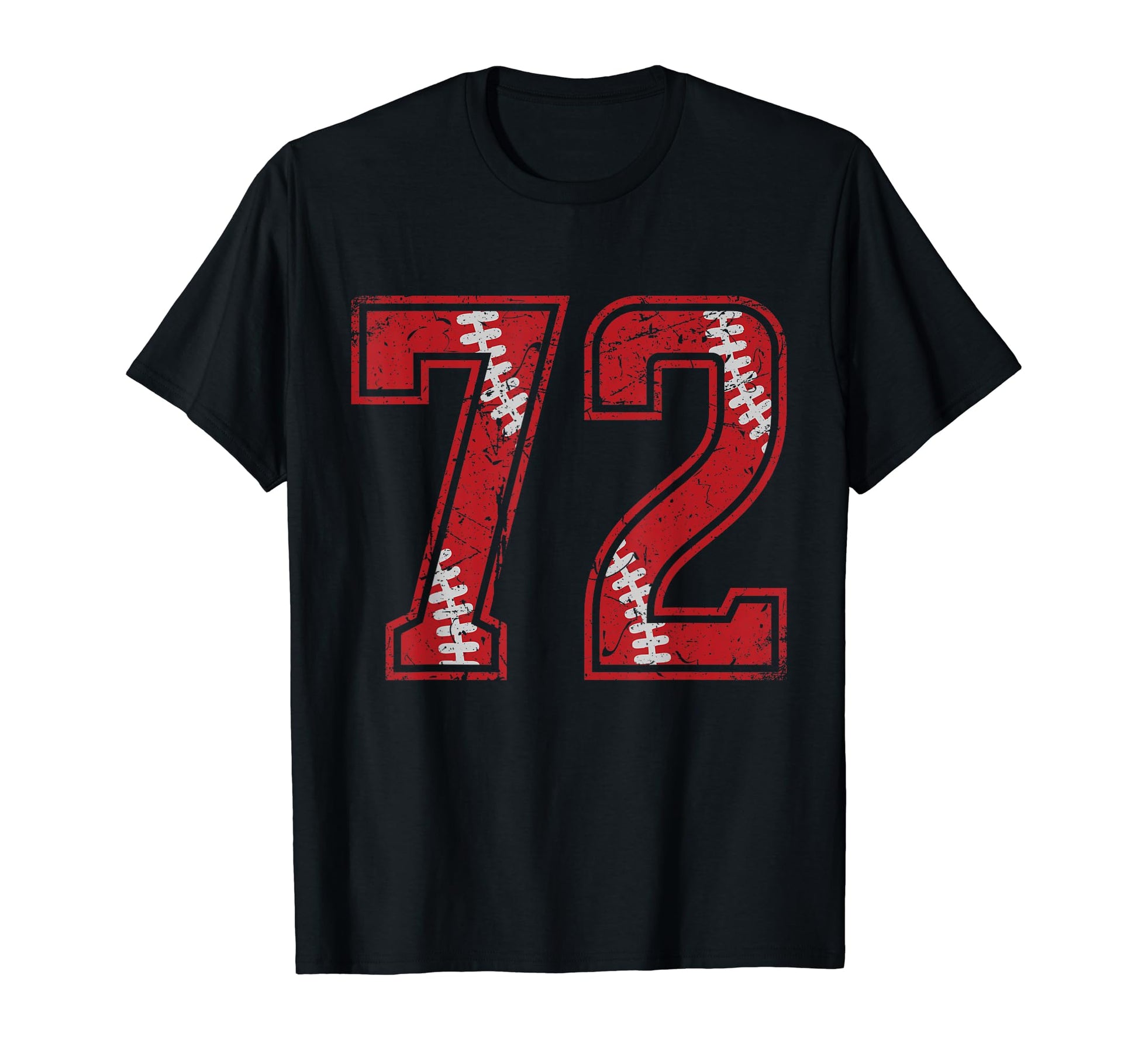 Number 72 Distressed Baseball Jersey T-Shirt - Aesthetic Graphic Men Women - T-Shirt, Sweatshirt, Hoodie
