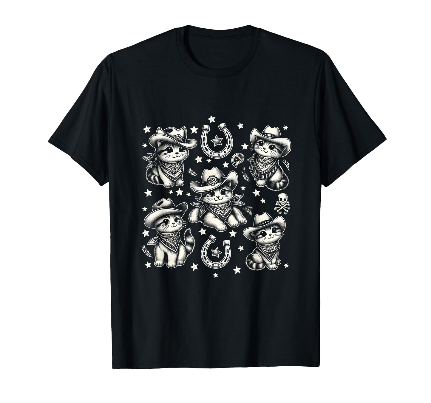 Cowboy Cats And Kittens Western T-Shirt - Casual Everyday Wear Unisex - T-Shirt, Sweatshirt, Hoodie