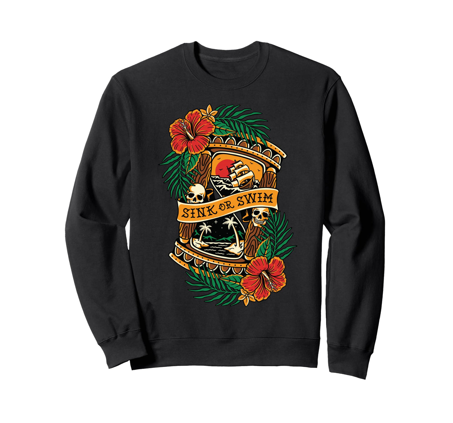American Traditional Tattoo Old School Sweatshirt - Unique Graphic Unisex - T-Shirt, Sweatshirt, Hoodie