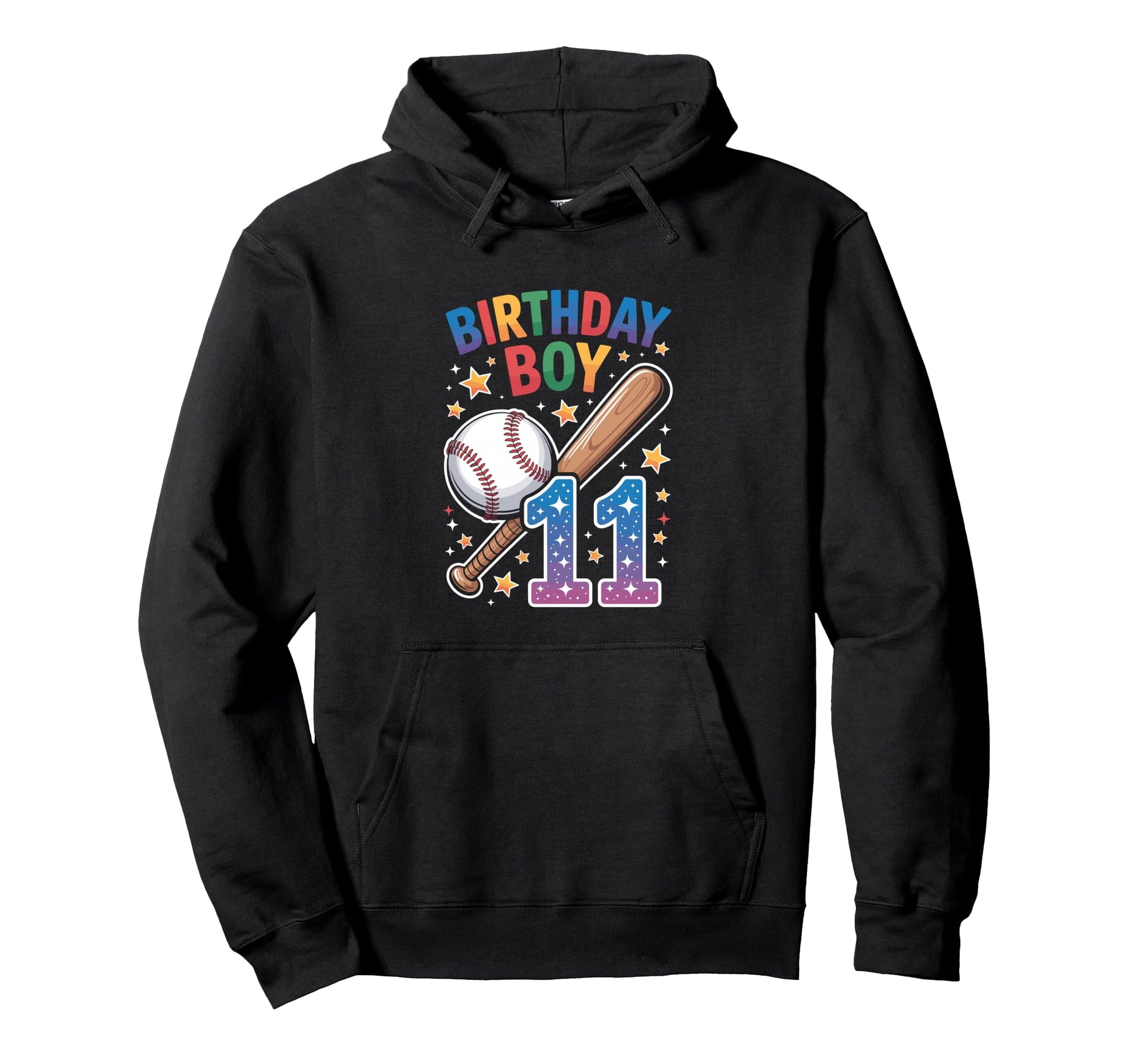 Birthday 11Th Birthday Baseball Hoodie - Graphic Print Men Women - T-Shirt, Sweatshirt, Hoodie