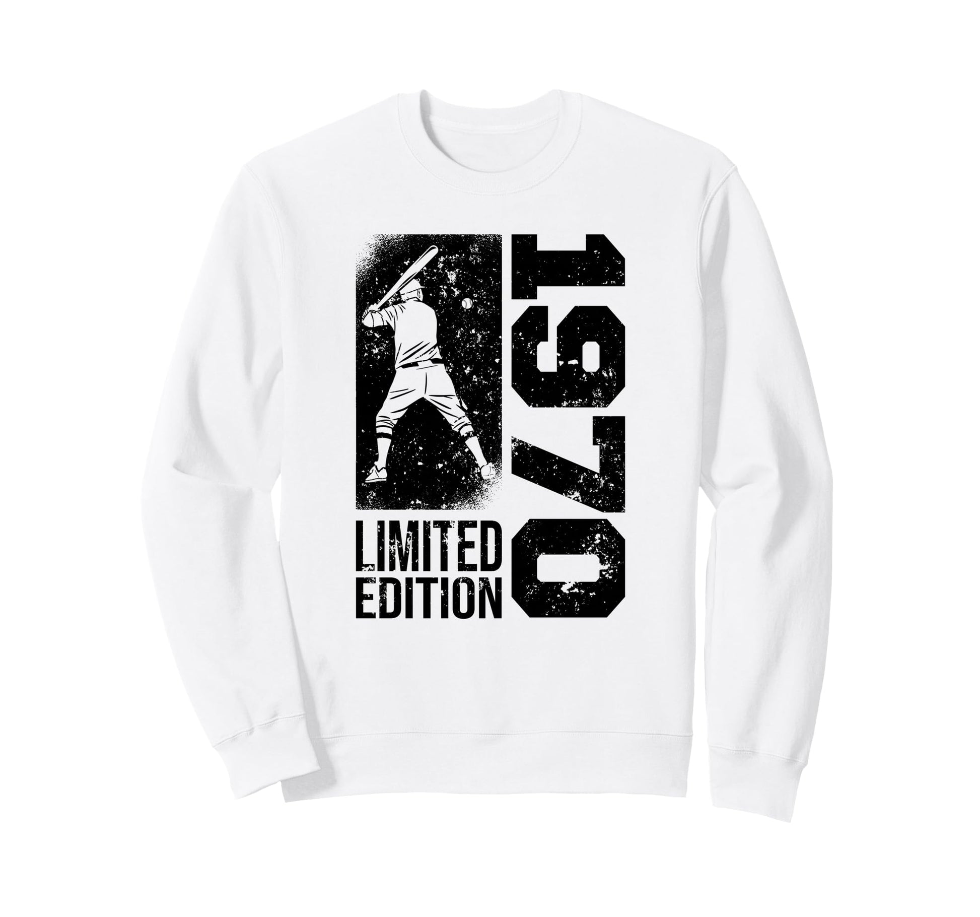 Baseball Player Born 1970 Birthday Sweatshirt - Novelty Apparel for Adults - T-Shirt, Sweatshirt, Hoodie