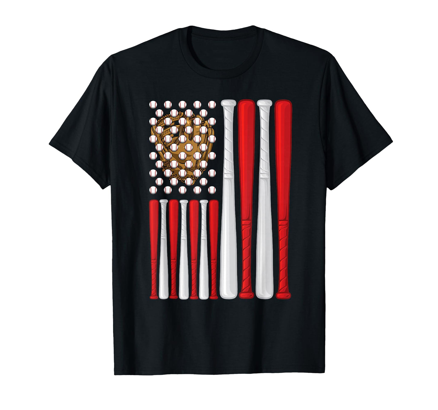 Us Flag Baseball Flag American T-Shirt - Minimalist Print for Adults - T-Shirt, Sweatshirt, Hoodie