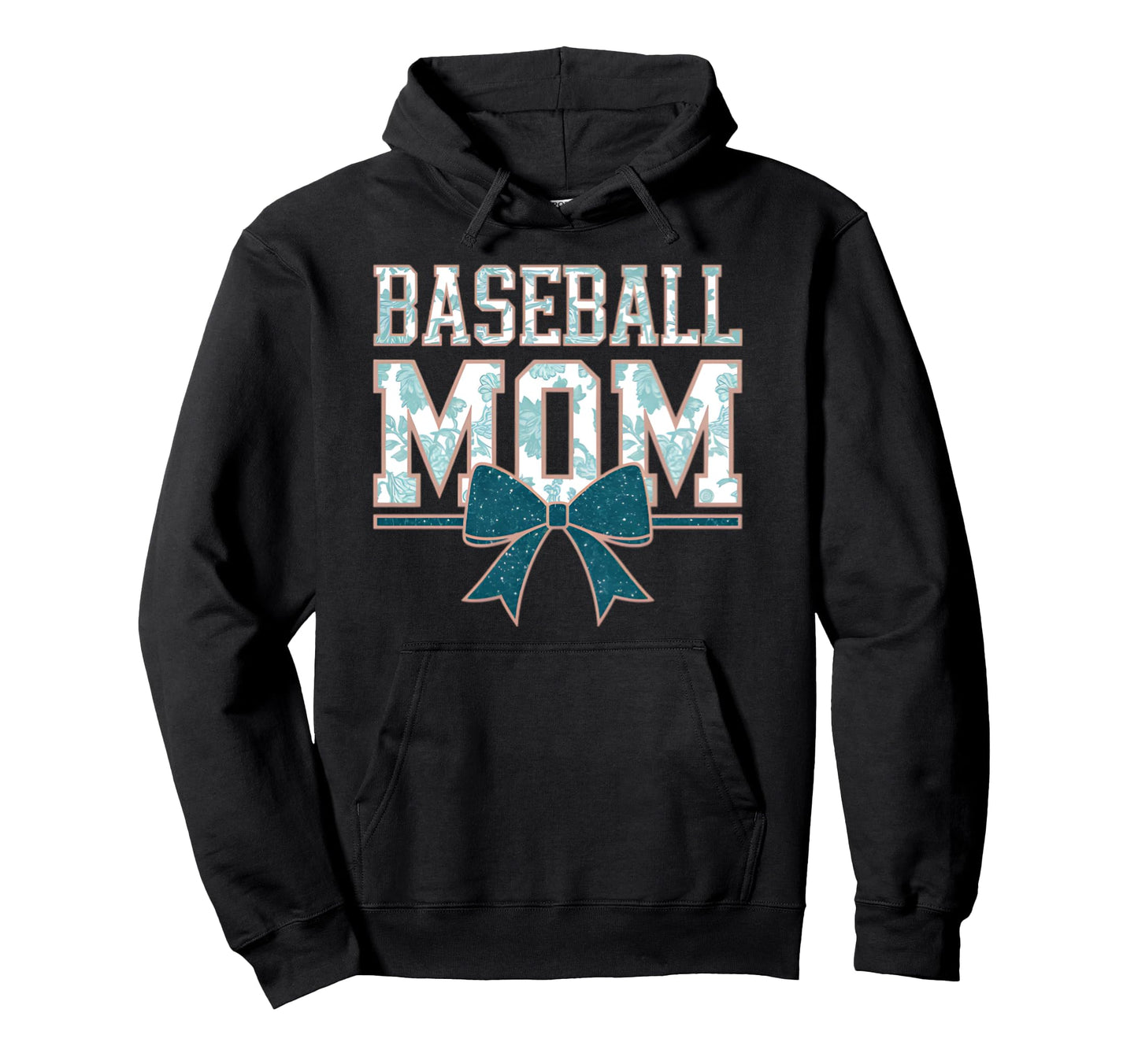 Baseball Mom Coquette Bow Mothers Day Hoodie - Novelty Apparel Unisex - T-Shirt, Sweatshirt, Hoodie